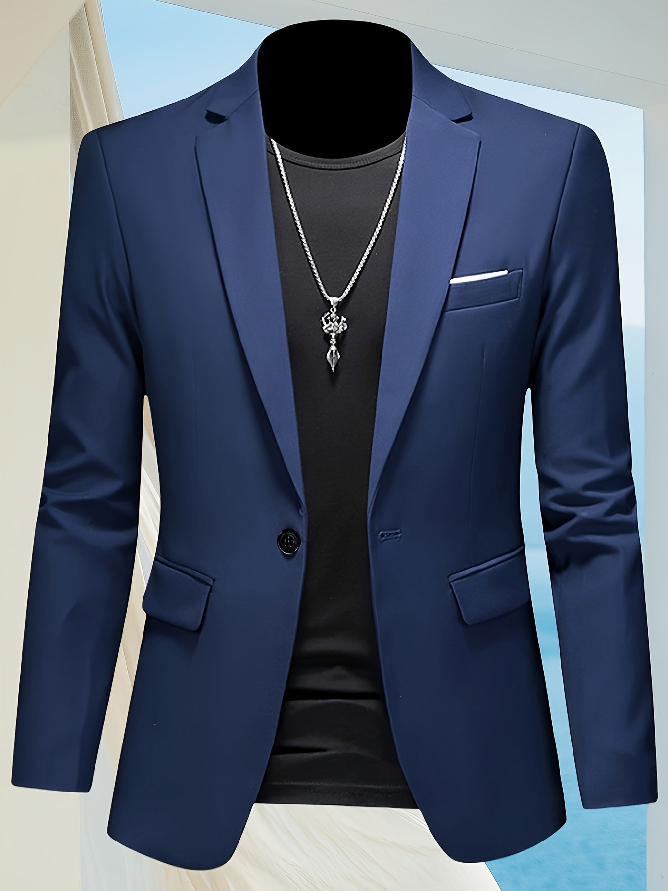 Men's Slim Fit Business Casual Blazer Jacket .