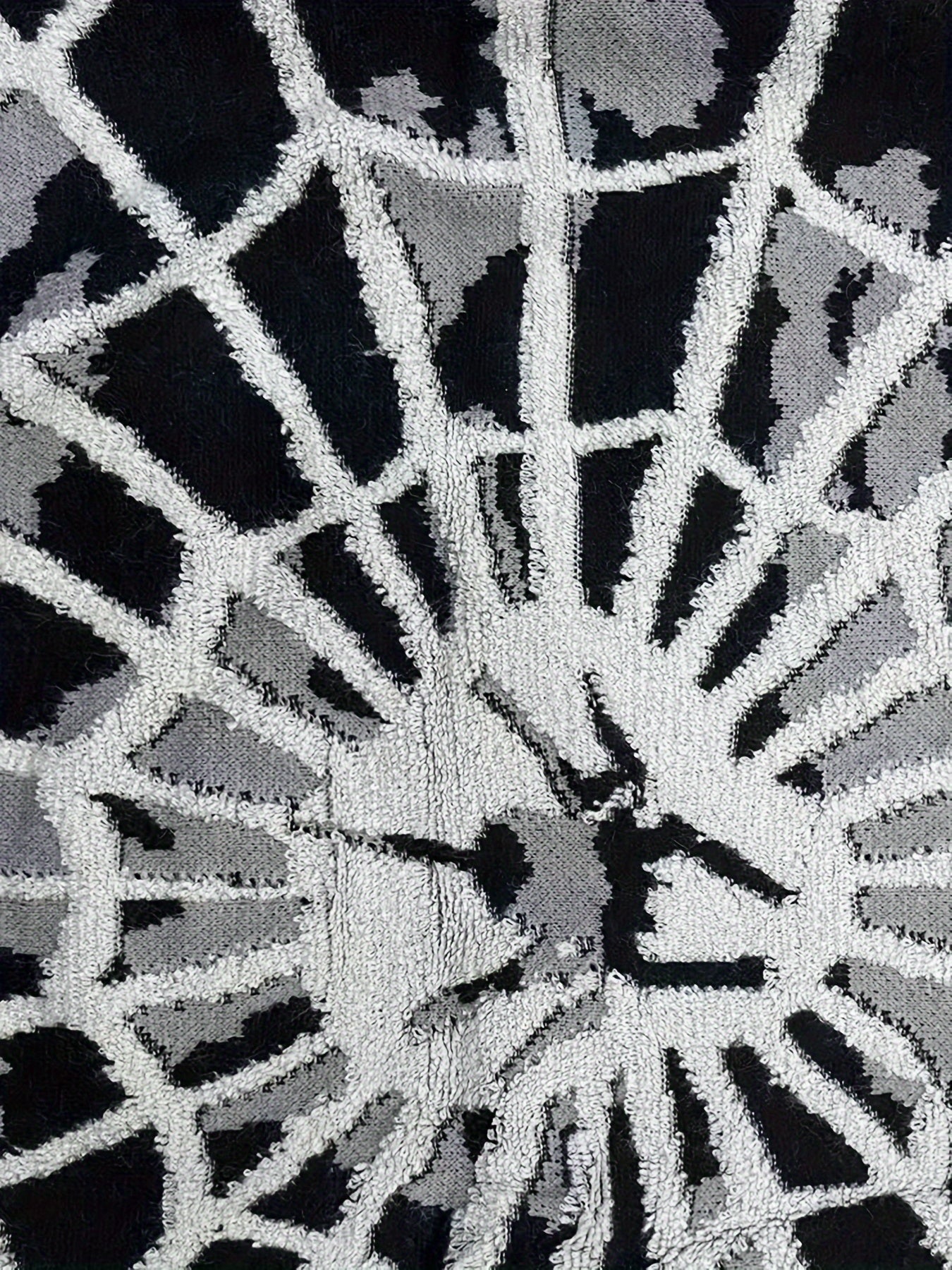 Spider Cobweb Pattern Knitted Sweater, Men's Casual Warm.