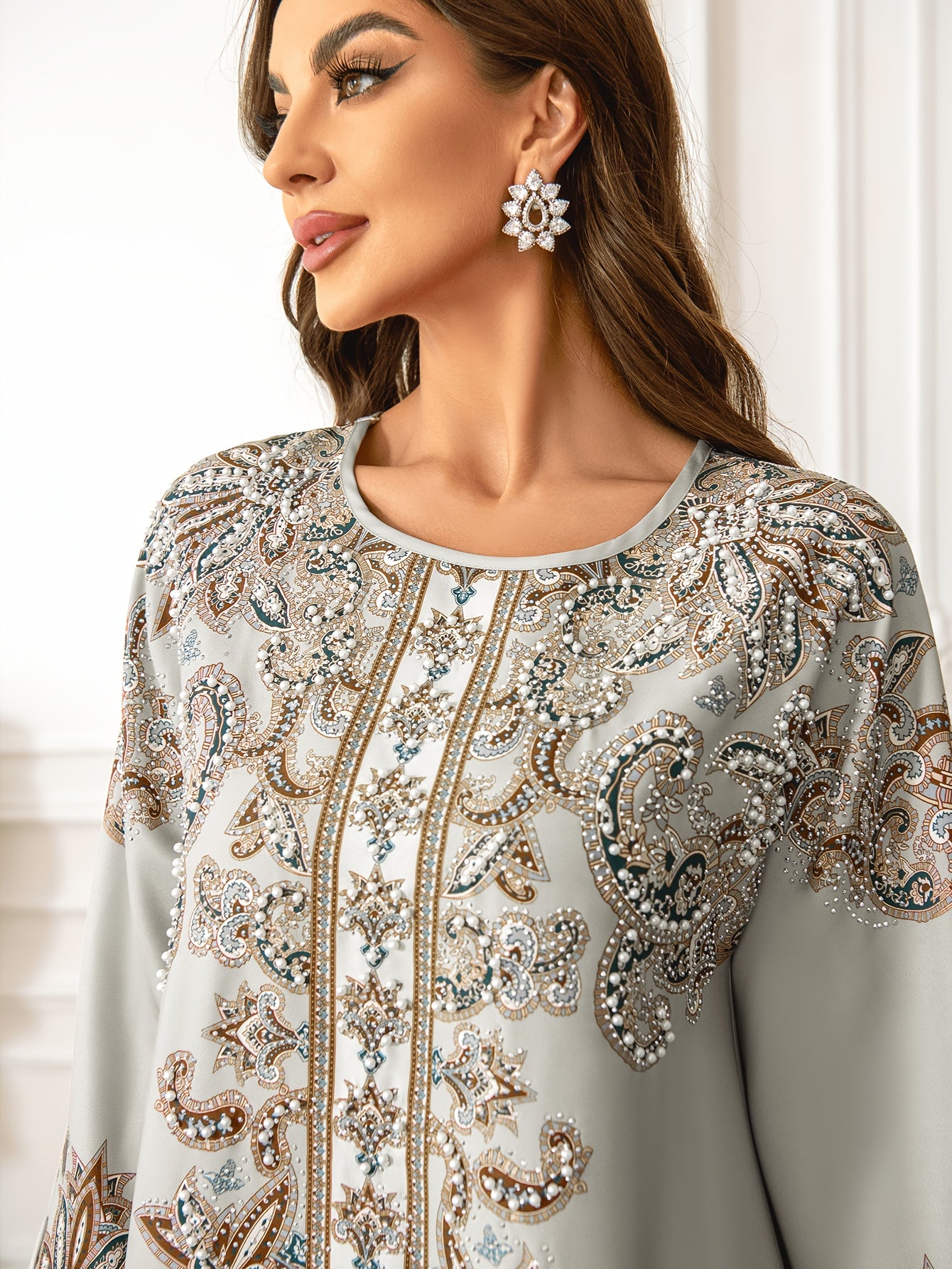 Women's Middle Eastern Abaya Jellabiya Dress ./MH