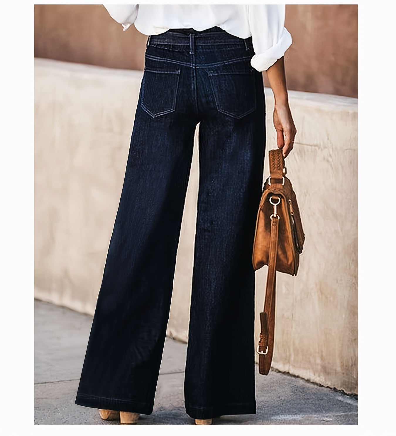 Women'S Stretch High-Waisted Wide-Leg Jeans - ./MH