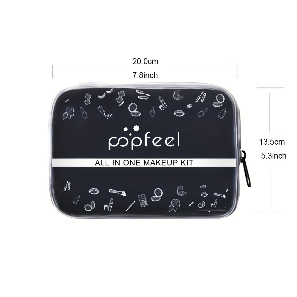 POPFEEL All-in-One Makeup Kit - Comprehensive Cosmetics Set for Mothers' Day, Includes Eyeshadows, Blush, Lipsticks, Brushes & More, Perfect Gift for Beauty Enthusiasts, Beauty Gift Set|Versatile Makeup Palette|Diverse Color