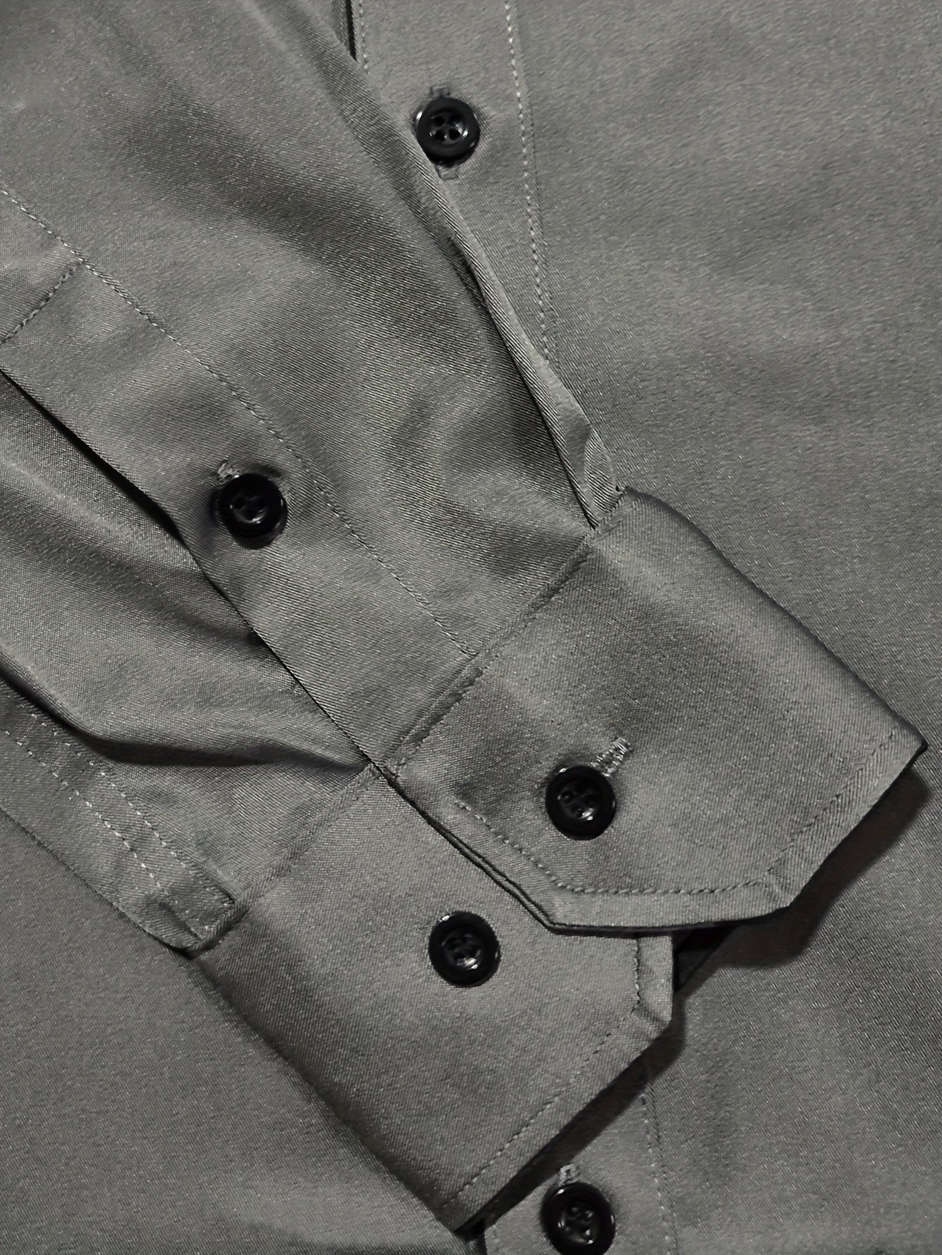 Men's Red Trim Design Lapel Collar Design Dress Shirts,