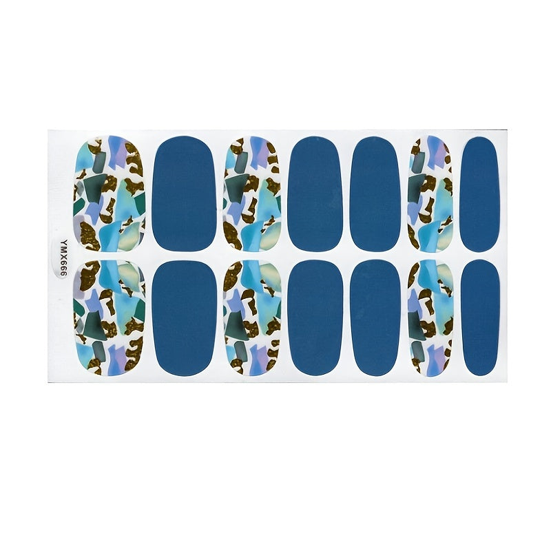 Manicure Leopard Print Foil Stickers Set of 16 YMX661-676