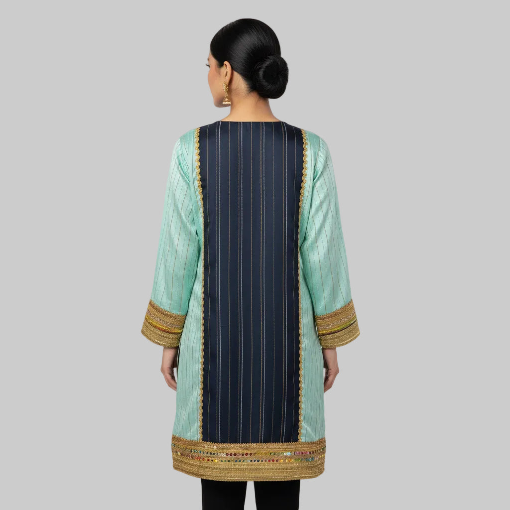 Women’s Blue Red Green Salwar Kameez Oman Traditional Suit | Sizes 40,44 | MH