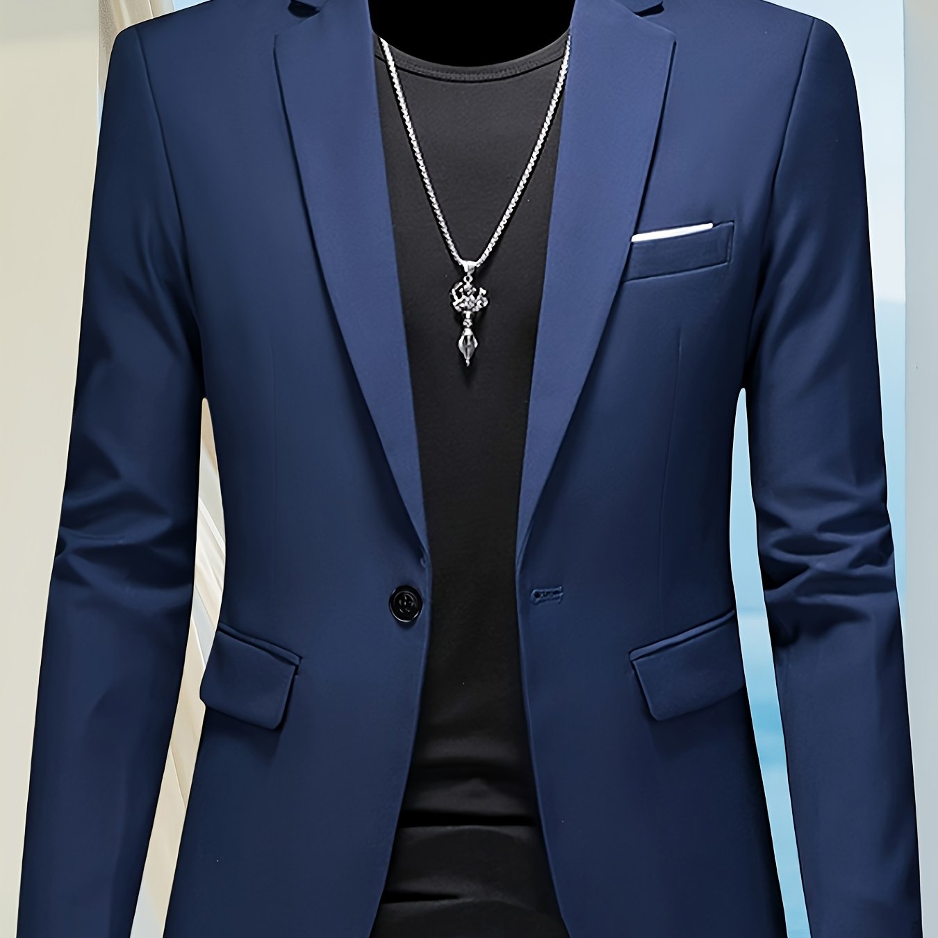 Men's Slim Fit Business Casual Blazer Jacket .