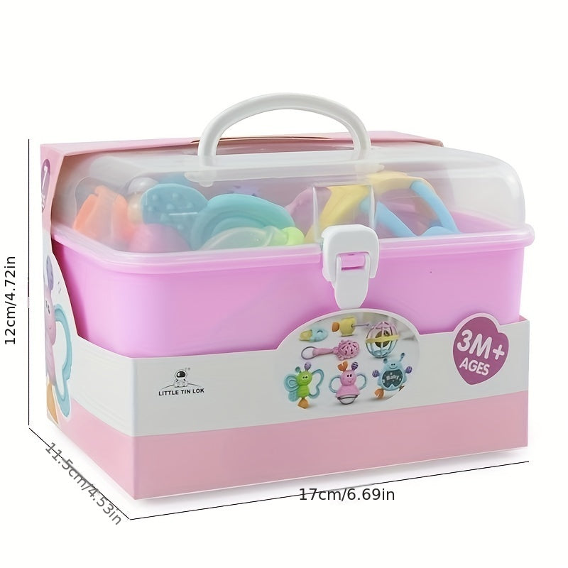 Adorable Neonatal Bell Suit Baby Gift Box - Combined Toy Set for Teeth!