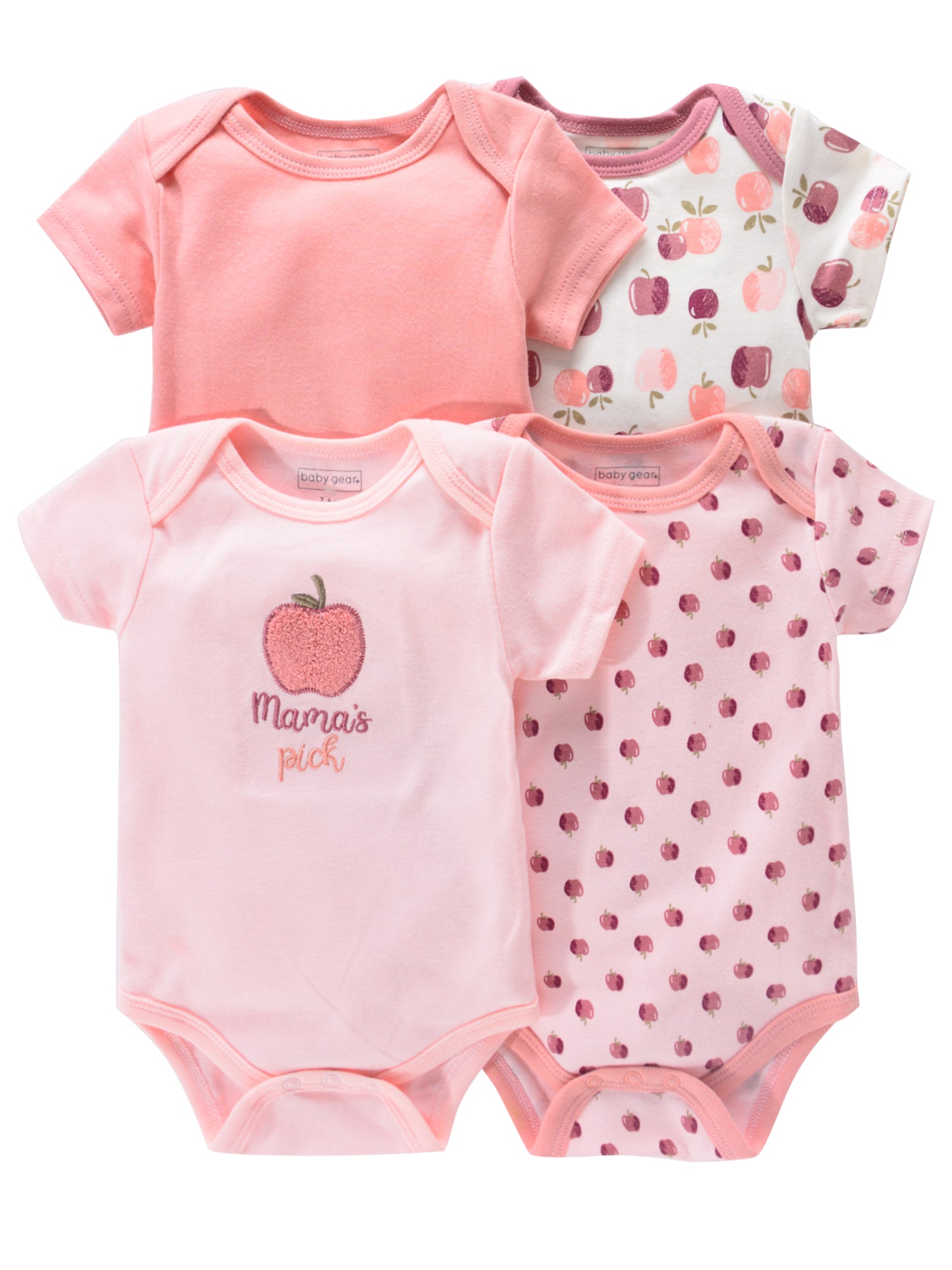 Newborn Baby Short Sleeve One-Piece Suit 4pcs Set .