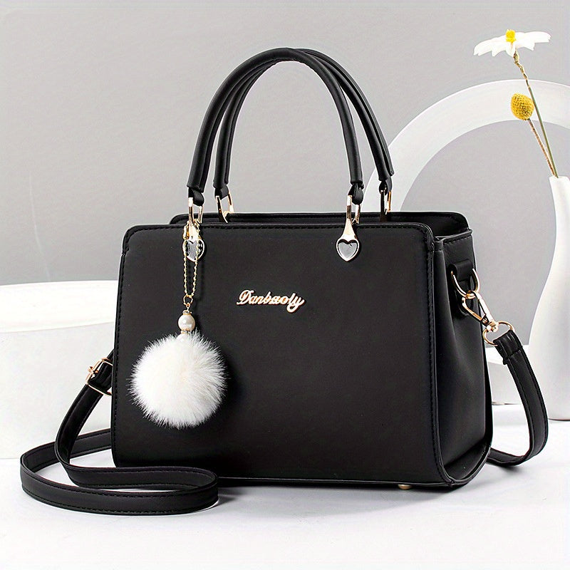 Fashion Solid Color Handbag,