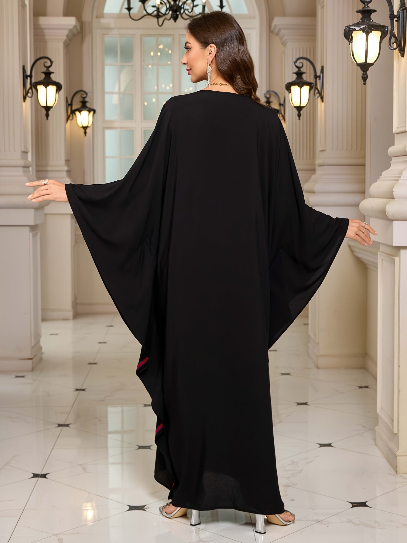 EDOLYNSA Women's Maxi Kaftan - Long Sleeve ./MH