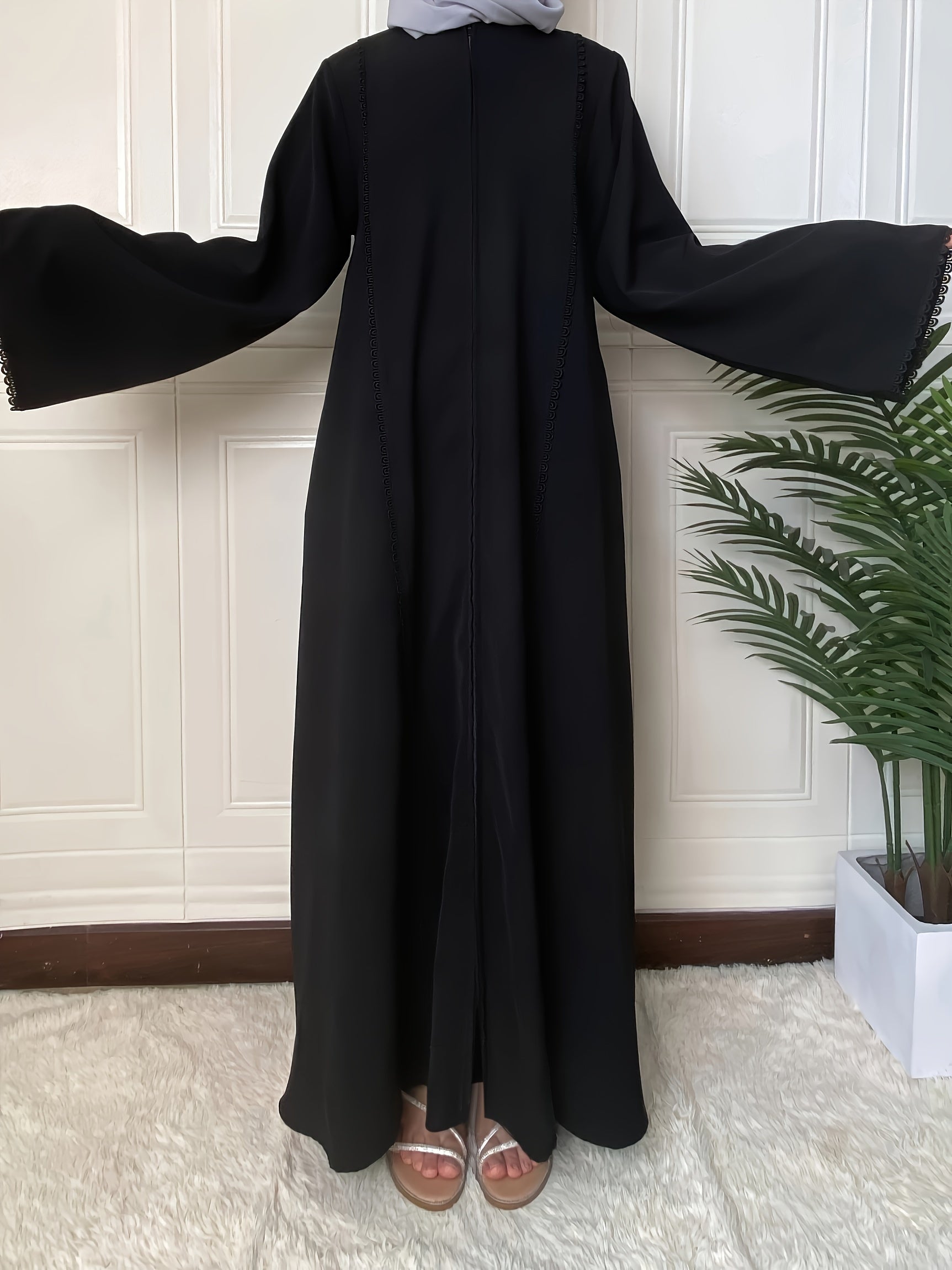 Elegant Long Sleeve Maxi Kaftan Dress -ticated Evening Wear'/MH
