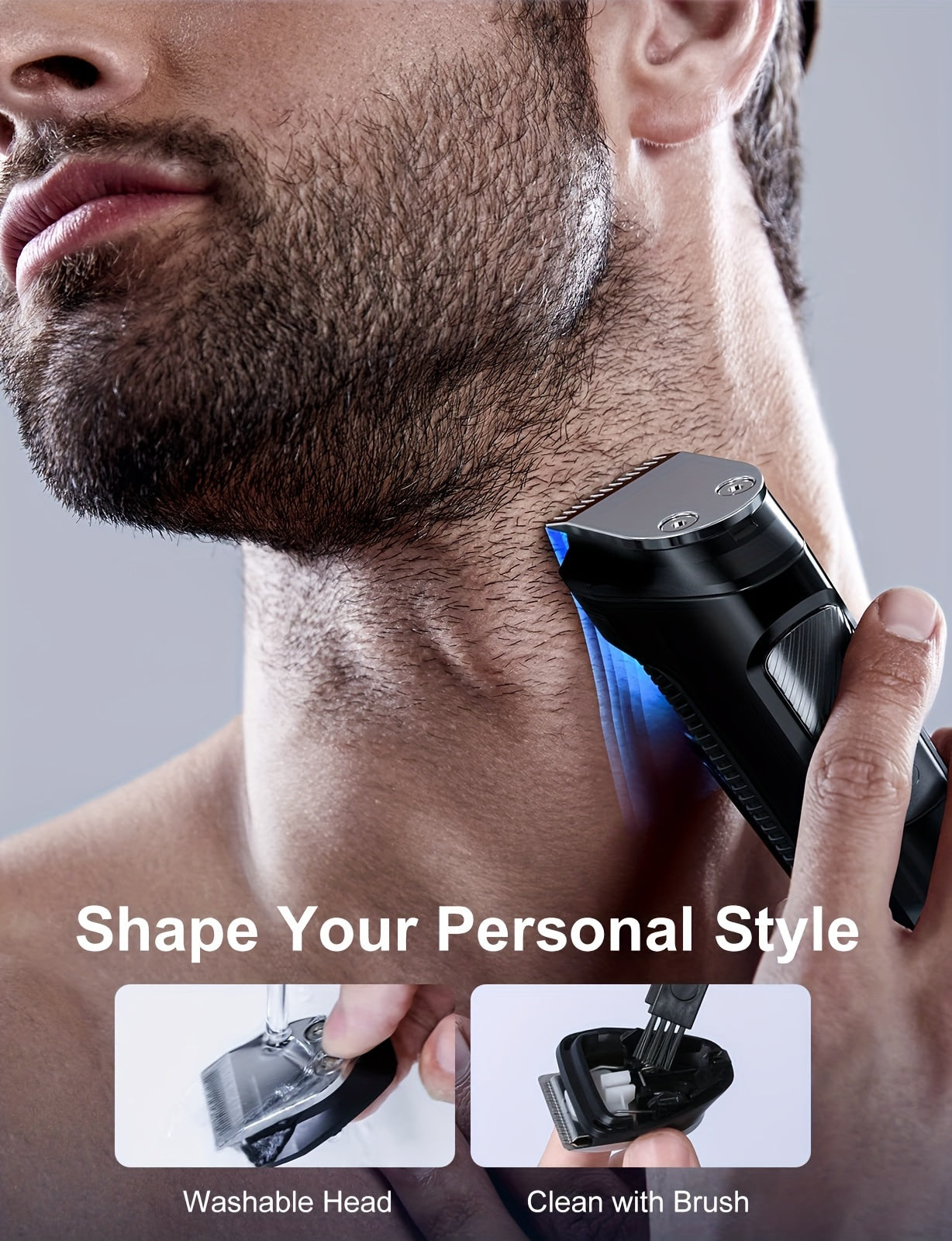 Beard Trimmer Hair Clipper For Men, Multigroomer All-in-One Trimmer, 10 Piece Mens Grooming Kit, For Beard, Face, Nose, And Ear Hair Trimmer And Hair Clipper, NO Blade Oil Needed Father's Day Gift