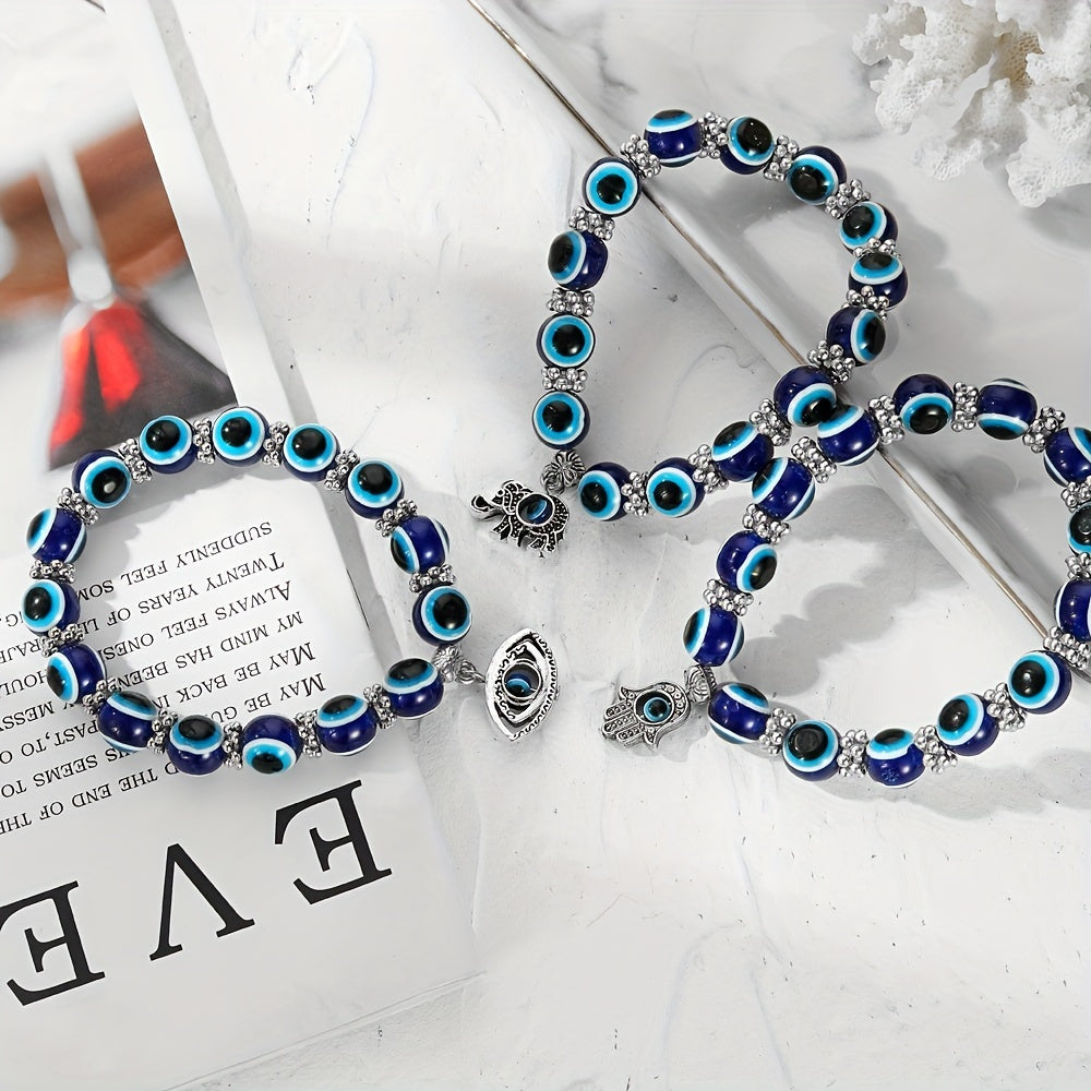 Lucky Evil's Eye Charm Beads Bracelet Protection Jewelry Good Luck Gift