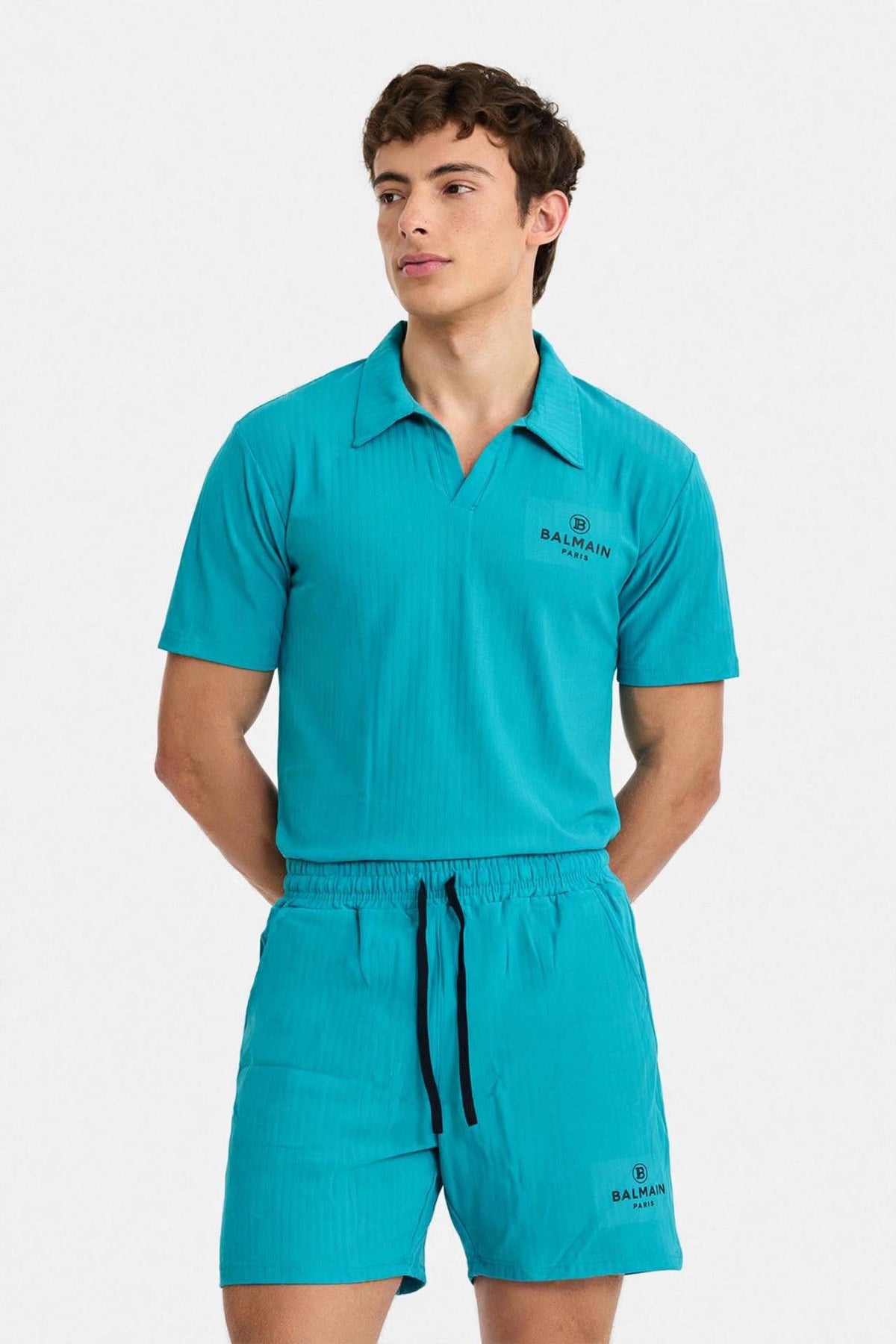 Dobi Cotton Co-Ord Set - Polo & Shorts | MEN