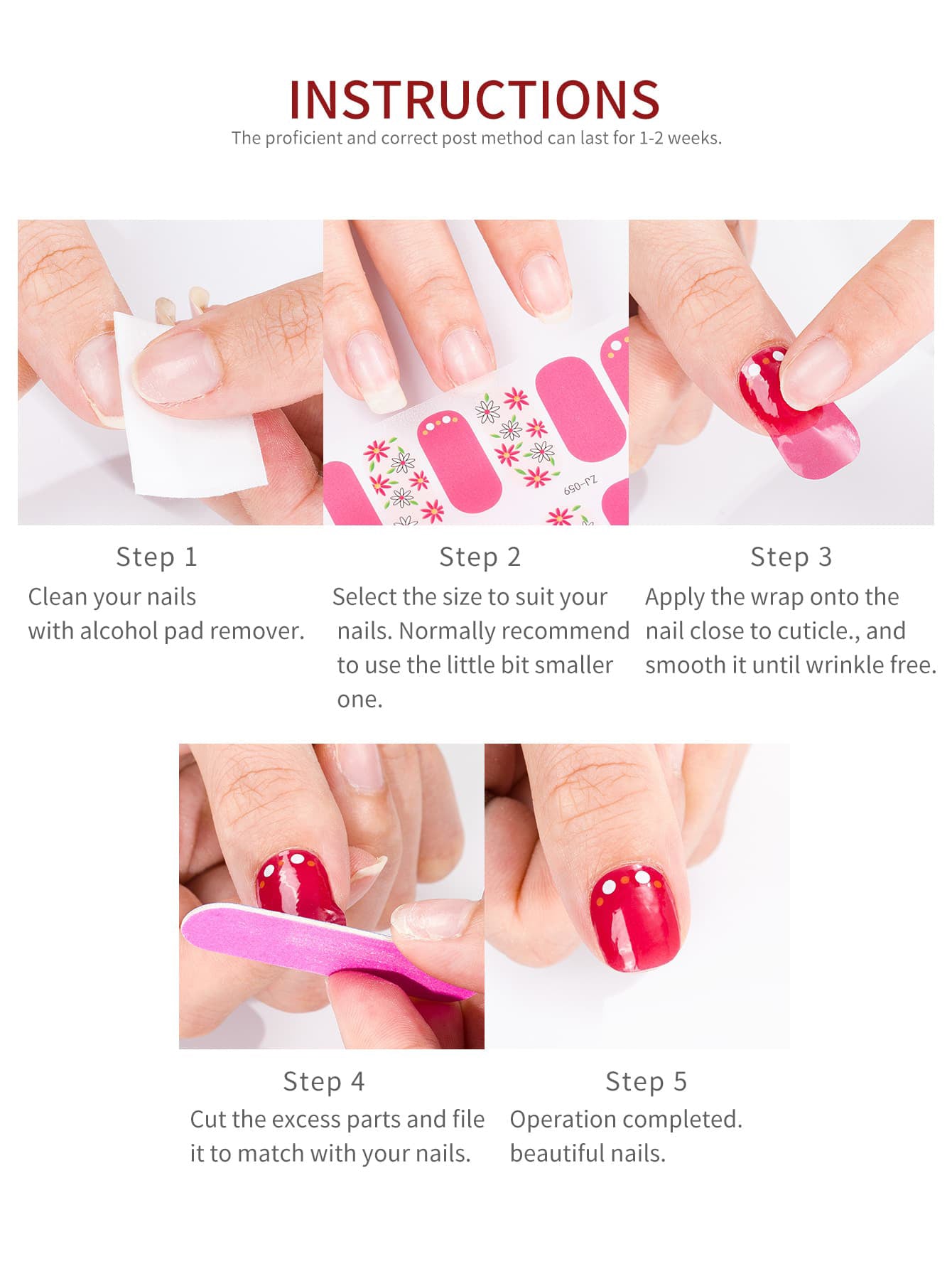 Manicure Leopard Print Foil Stickers Set of 16 YMX661-676