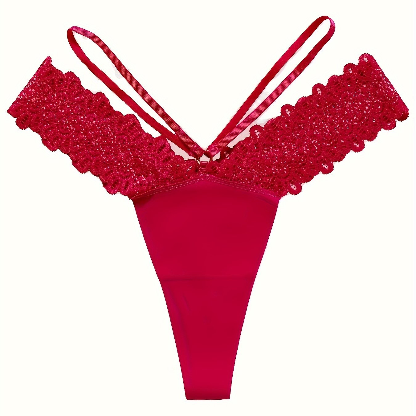 Sexy Lace Stitching Thong, Low Waist Seamless Quick-drying Thong Panties, /MH