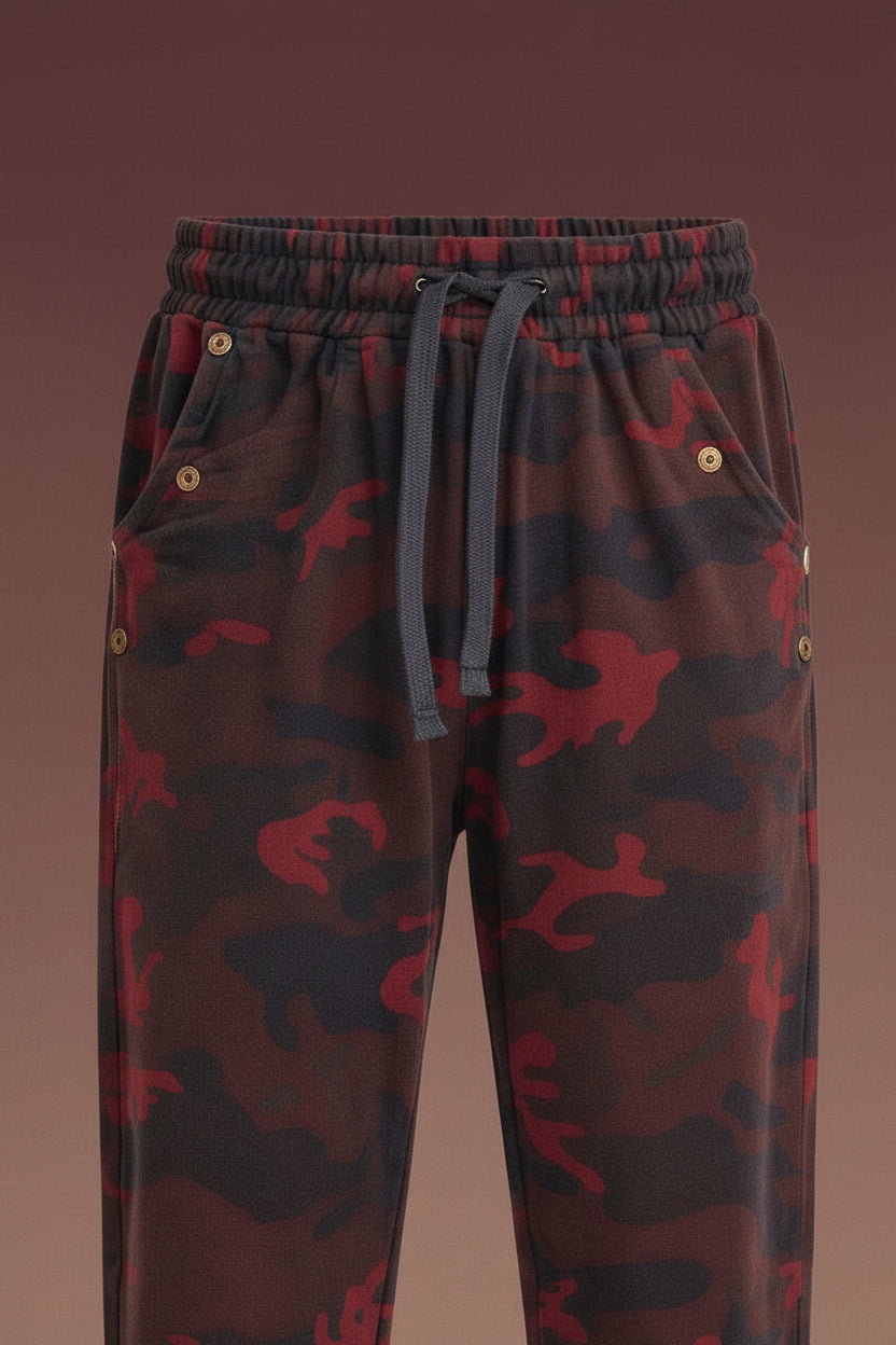 Children’s Camo Jogger Trousers Drawstring Camouflage | Sizes 1-8 Years | MH