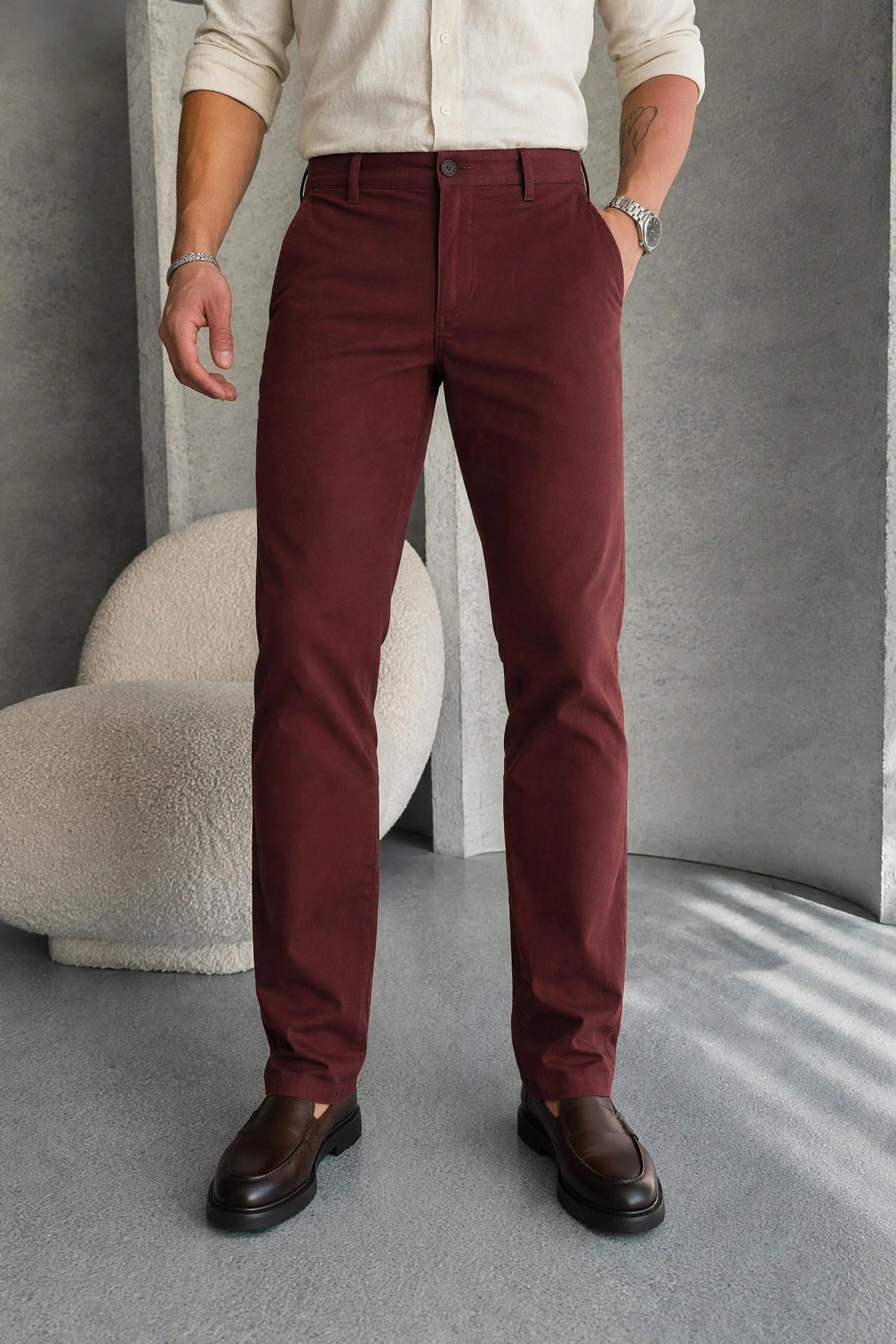 Men’s Old-Money Comfort-Fit 5 Colors Chino Pants | Sizes 30"-38" | Casual Trousers with Pockets | MH