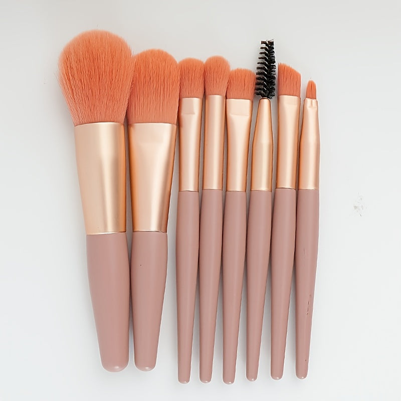 Makeup Brushes/Bags, 8pcs Portable Soft Makeup Brushes Set for Eyeshadow Foundation Powder Concealer Lip Blush Makeup (Multicolor with Bag) - Gift Set Mother'S Day Gift