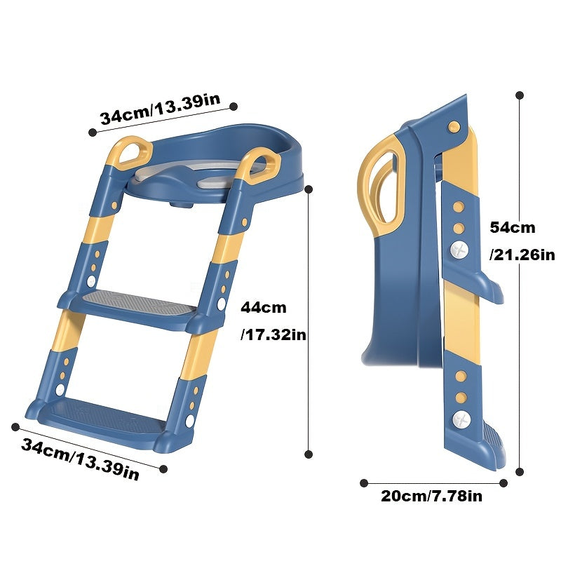 Children's Toilet Foldable Seat Baby Potty Training Seat With Ladder, Christmas, Halloween, Thanksgiving Day Gift Carnival