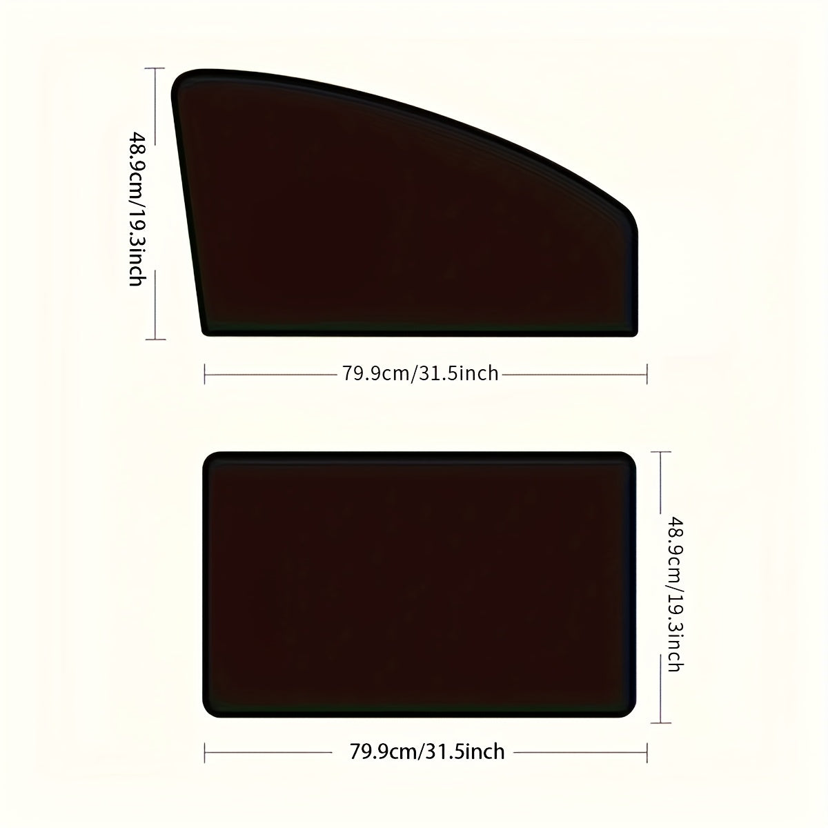 Magnetic Block UV Rays Sunshades for Vehicle Side Windows Set of 4