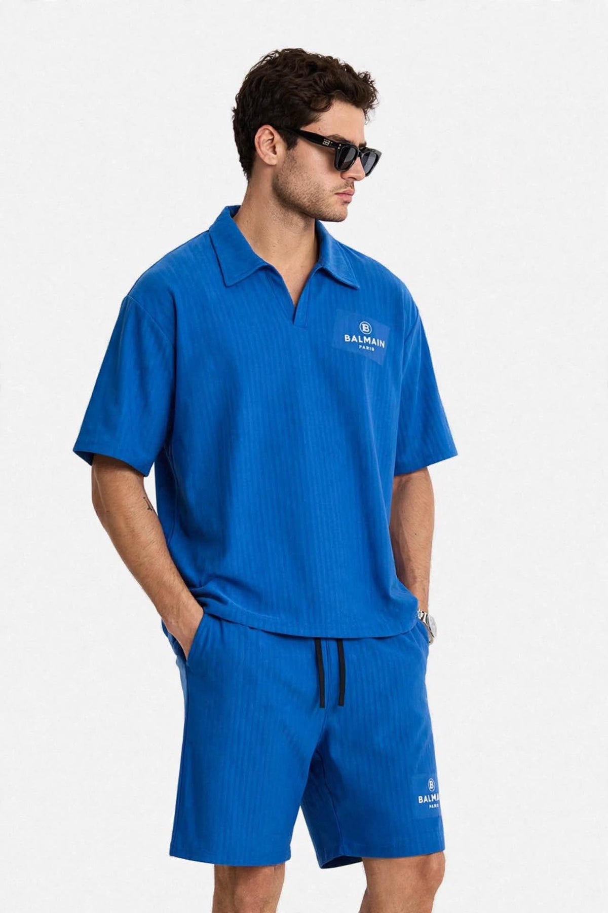 Dobi Cotton Co-Ord Set - Polo & Shorts | MEN