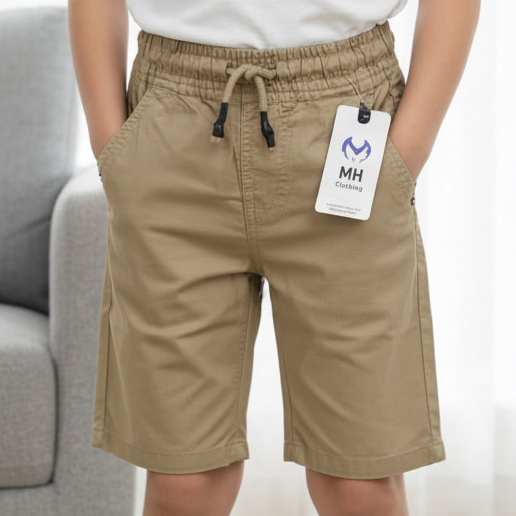 Teen Boys Beige Khaki Cargo Shorts 9-16 Years | Stylish Multiple Pockets Casual Shorts | MH