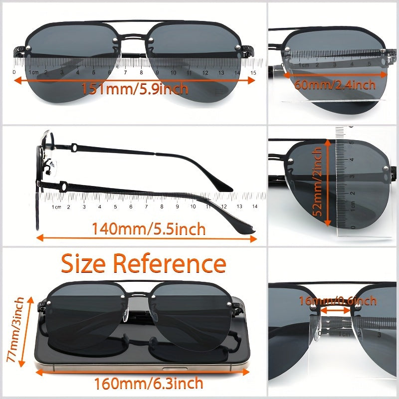 Fashion Glasses For Women Men Gradient Rimless Metal Shades .