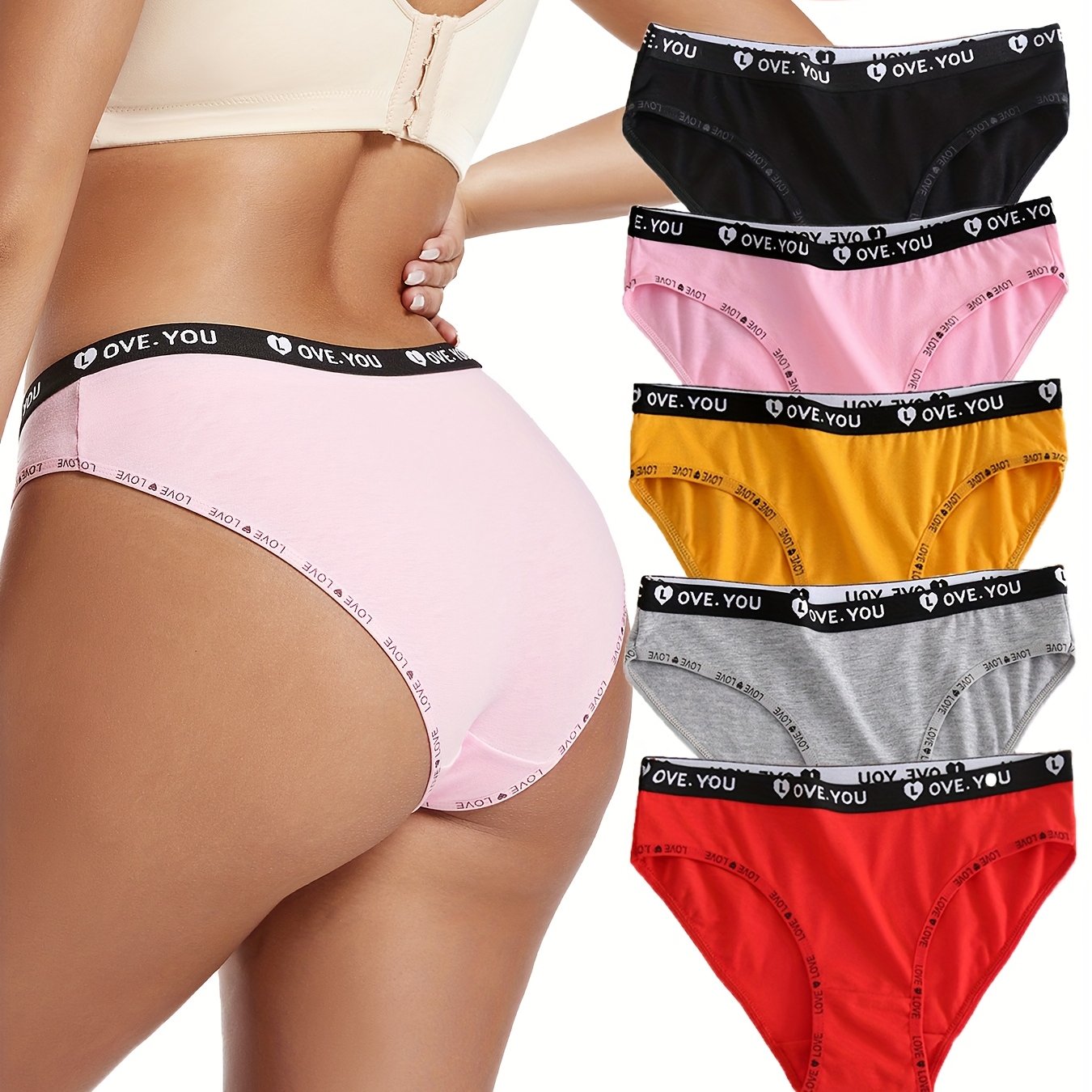 Pack of 5 Casual Daily Women's Triangle Underpants Comfortable ./MH