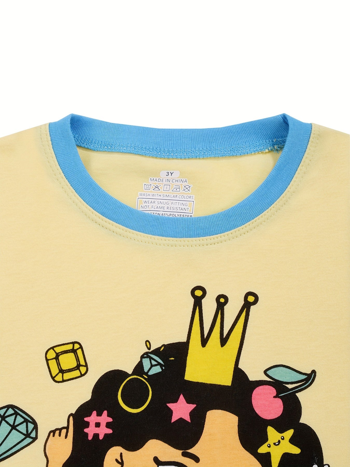 Kid's 2pcs Pajamas, Long Sleeve Top & Pants Set,