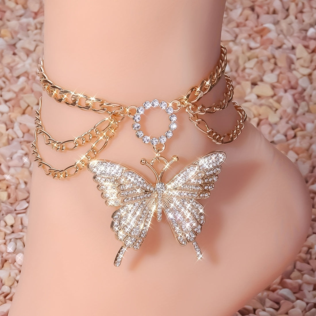 A Multi-layered Full Butterfly Anklet Gift