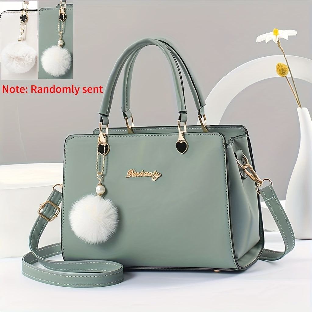 Fashion Solid Color Handbag,