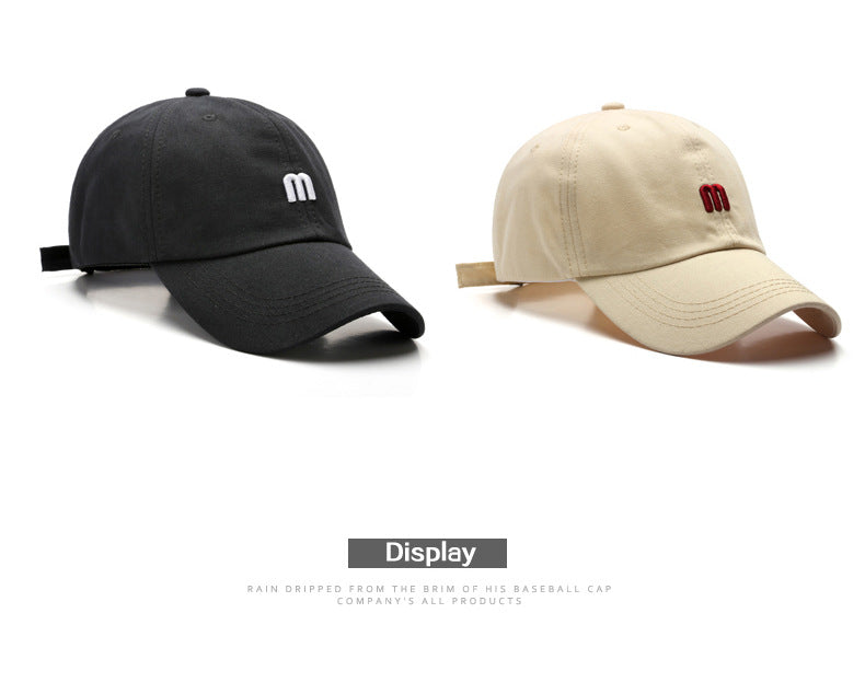 A Cap Featuring an Embroidered M, Designed As a Soft Sunshade Hat,