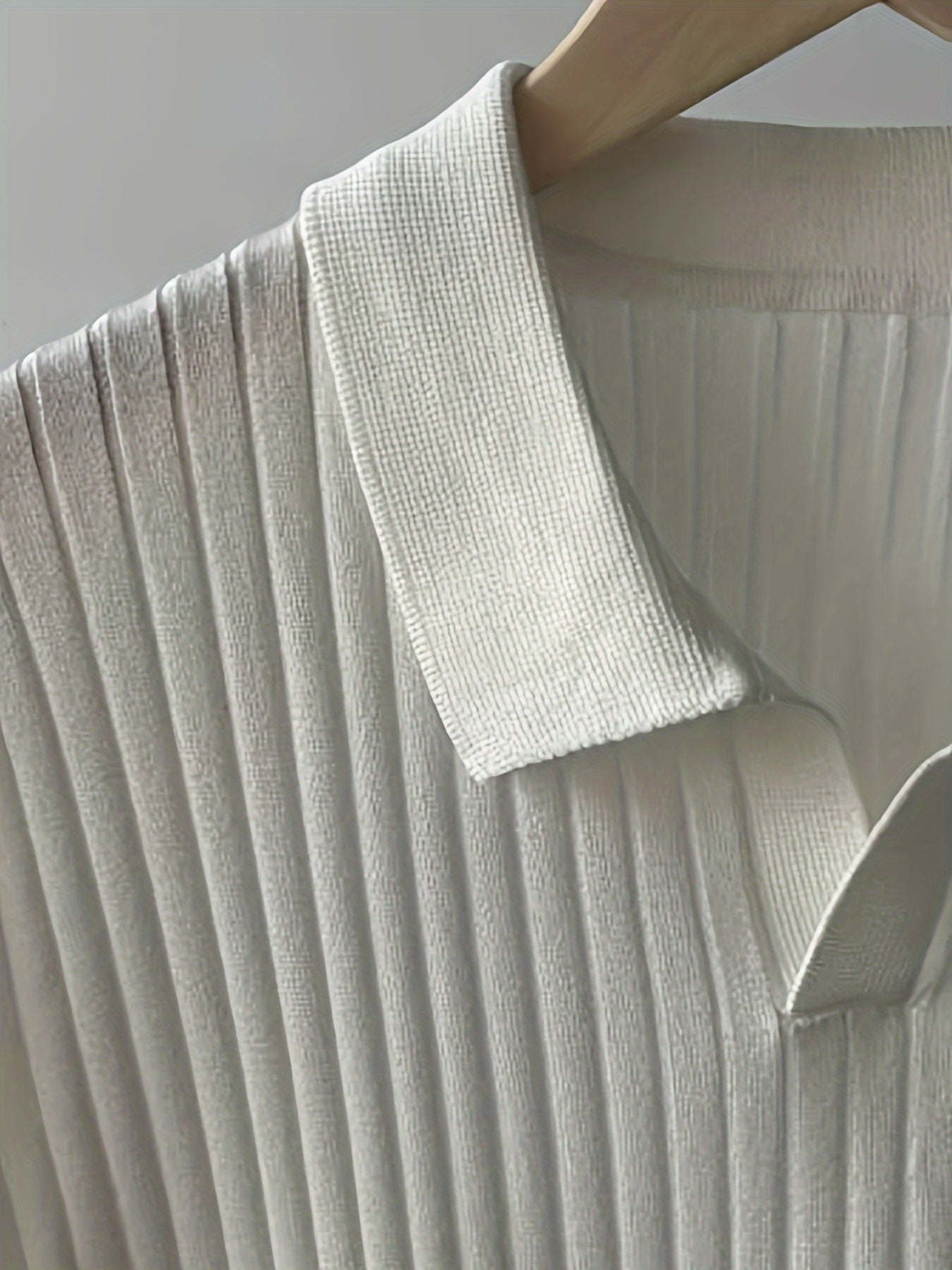 Men's Stripe Pattern Sweater, Casual Breathable Medium Stretch .