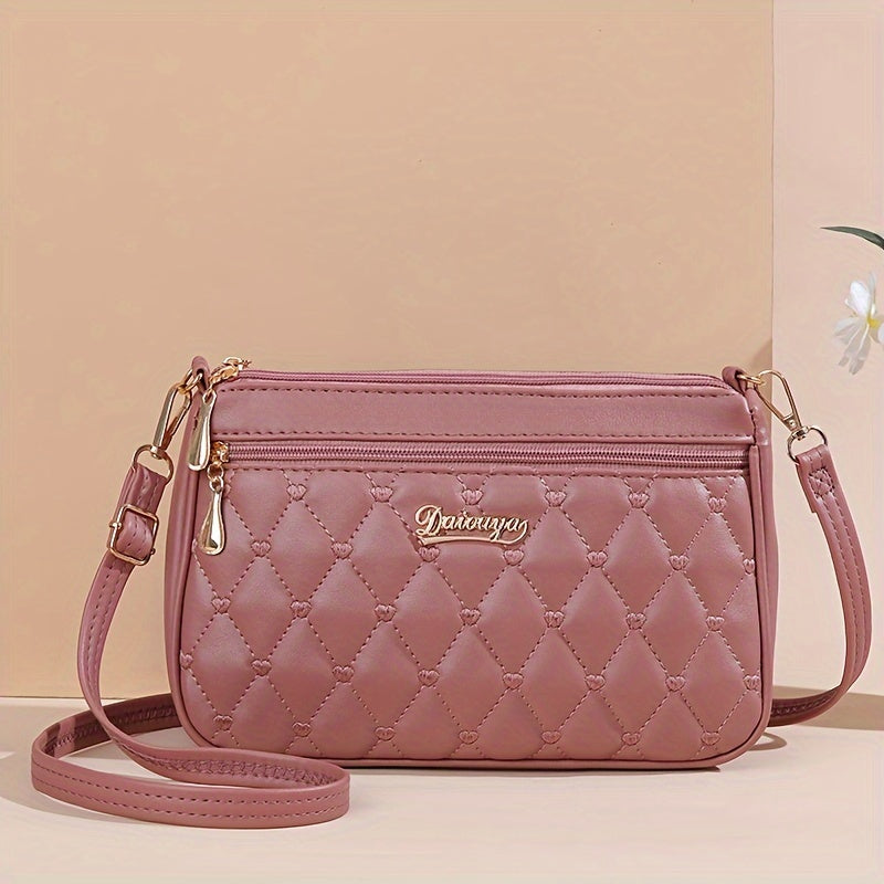 Fashionable Crossbody Bag with Multiple Layers And Large Capacity,