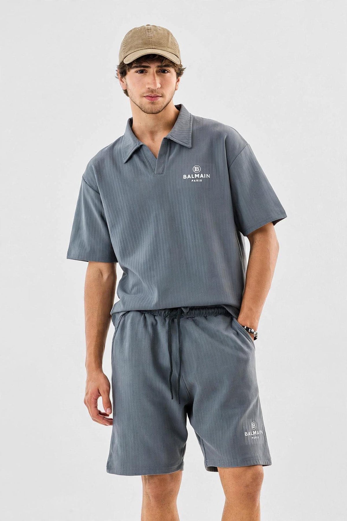 Dobi Cotton Co-Ord Set - Polo & Shorts | MEN
