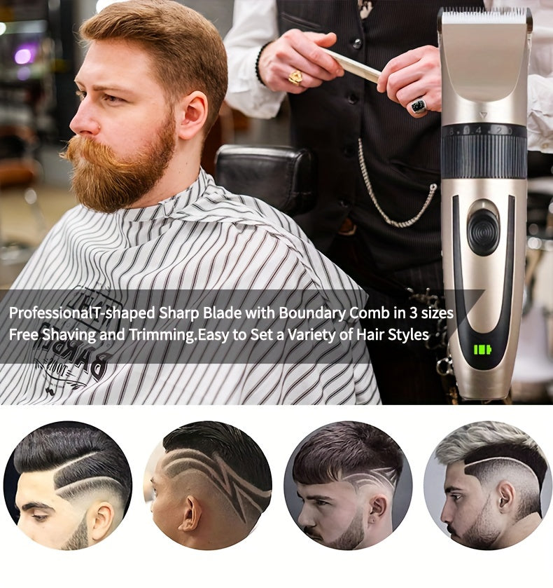 Electric Clipper Men's Razor Beard Body Hair Trimmer Classic Electric Clipper Personal Care Set With Limit Comb Grooming Kit For Gift Father's Day Gift Father's Day Gift