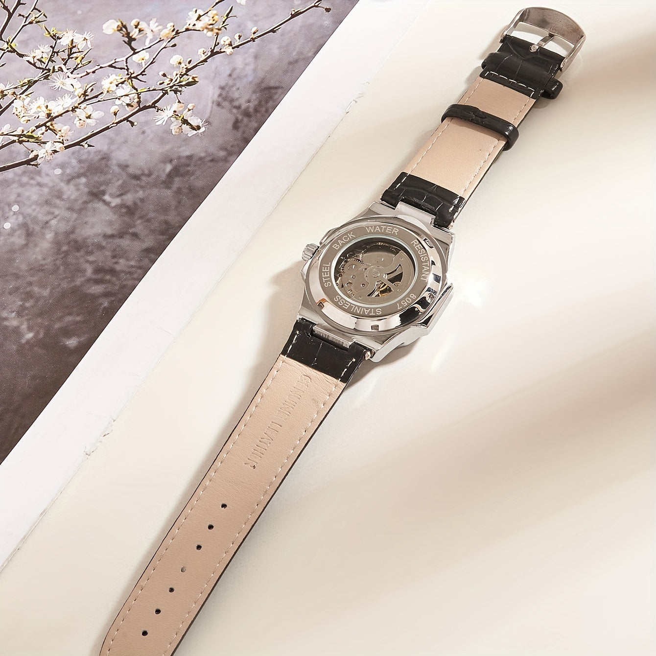 Men's Waterproof Mechanical Watch, Square Dial Business Mineral Glass Mirror Waterproof Wrist Watch, Christmas, Valentine's Day Gift