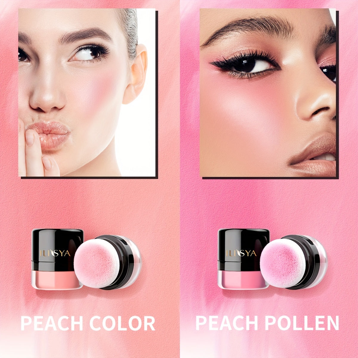 ILISYA Soft Face Blusher Powder Cheek Rouge Nourishing Nude Makeup .
