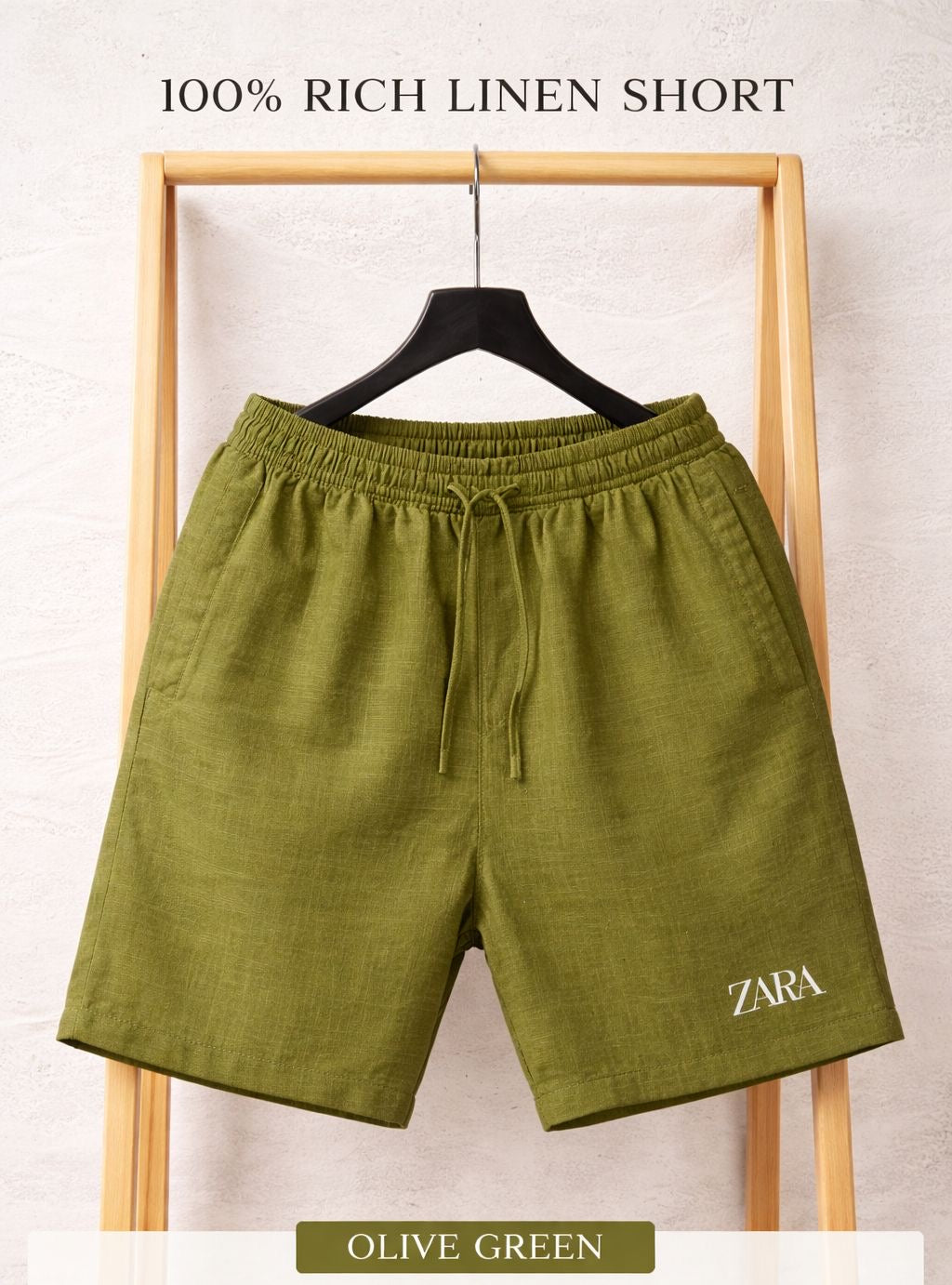 Men’s Premium Rich Linen Casual Shorts | Elastic Drawstring Waist | Beach & Summer Wear | 4 Colors | M–XXL |MH