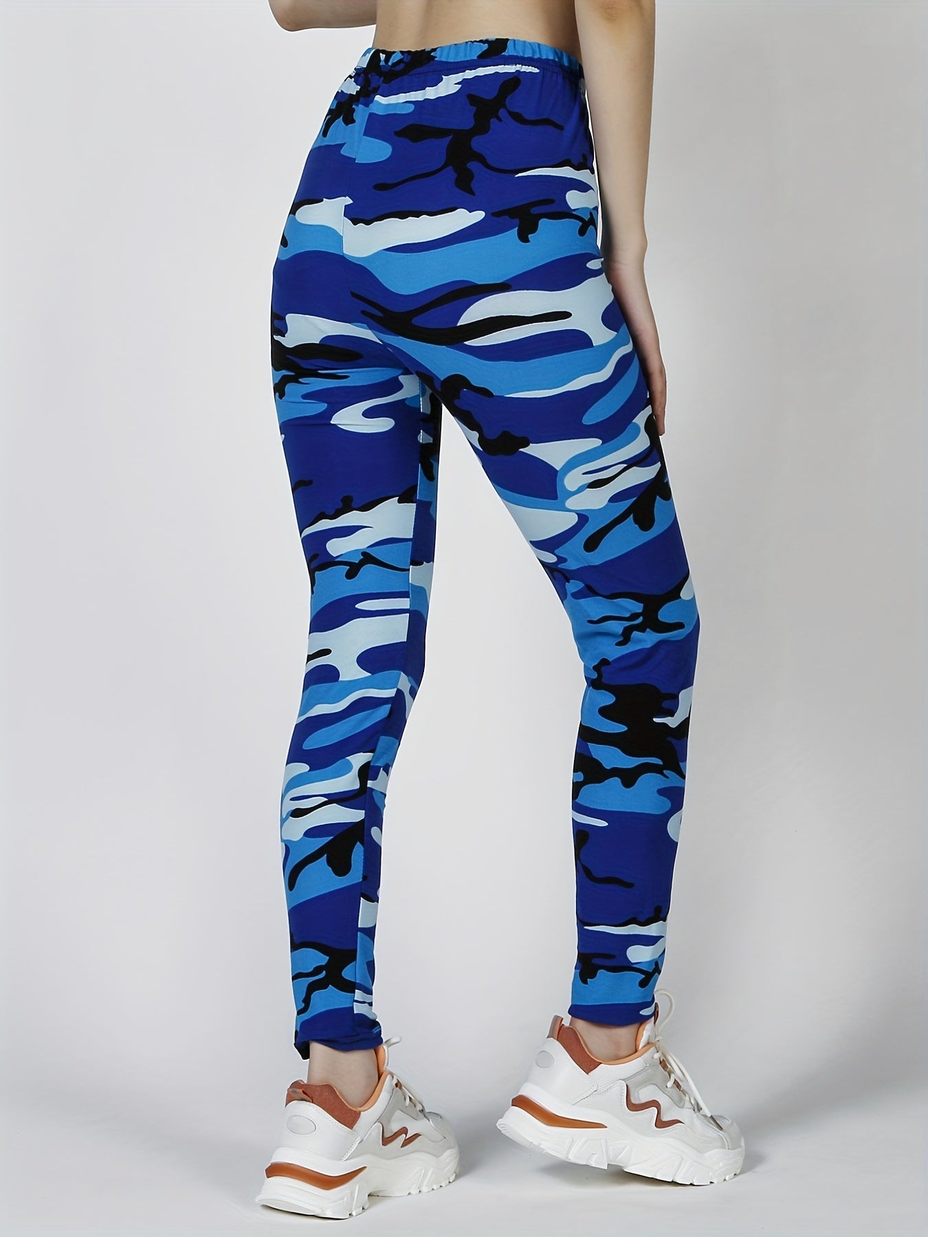 Women's Leggings Floral Printed Pants Casual High Waist Sweatpants Leggings.