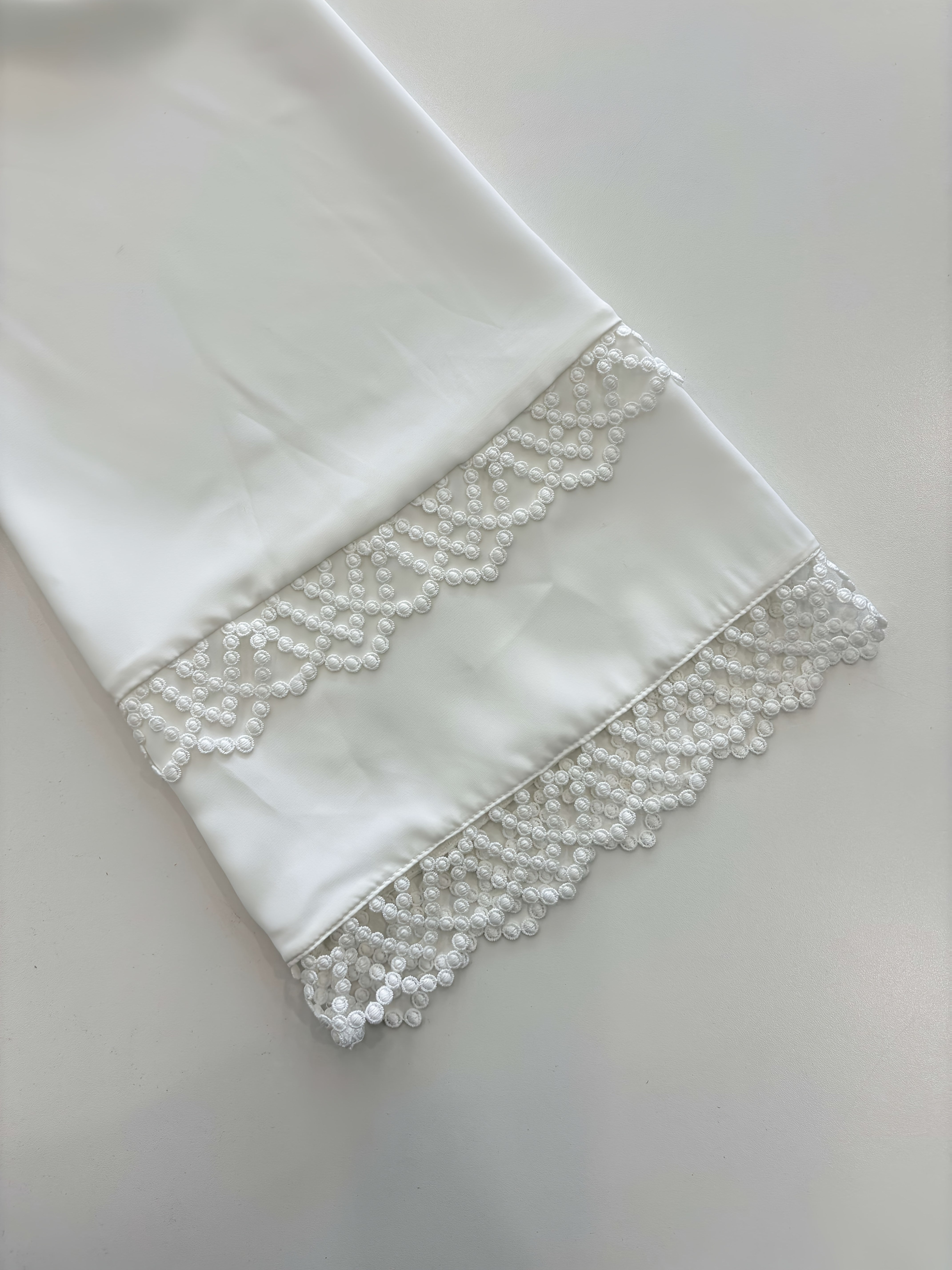2pcs Set with Lace Trim Muslim Kaftan Plus Sleeveless Vest Skirt, / MH