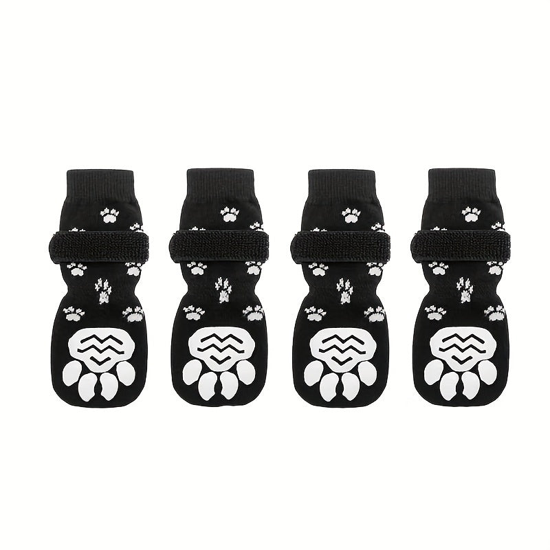 4pcs Waterproof Dog Non-slip Socks Shoes, Breathable Outdoor Accessories.MH