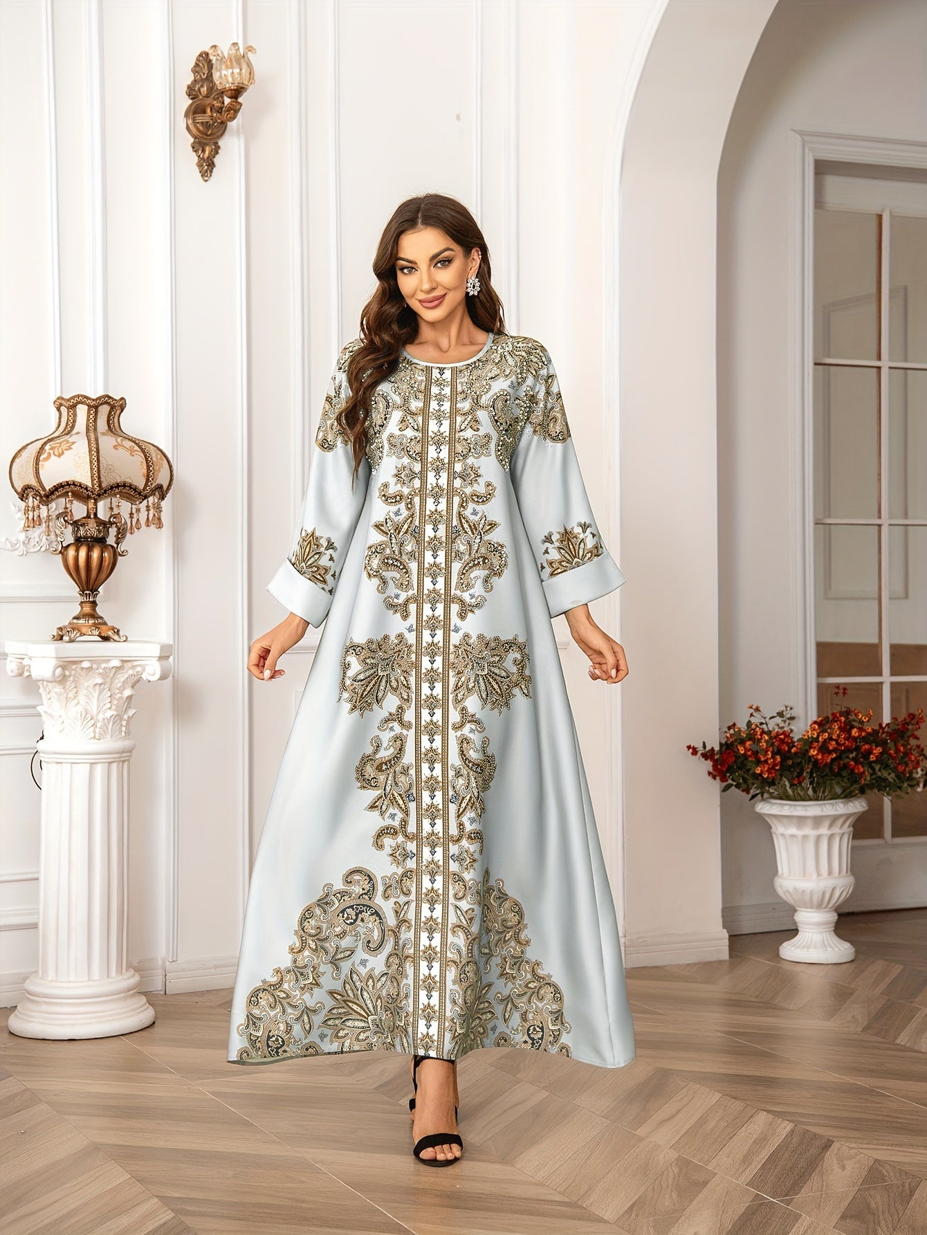 Women's Middle Eastern Abaya Jellabiya Dress -/MH