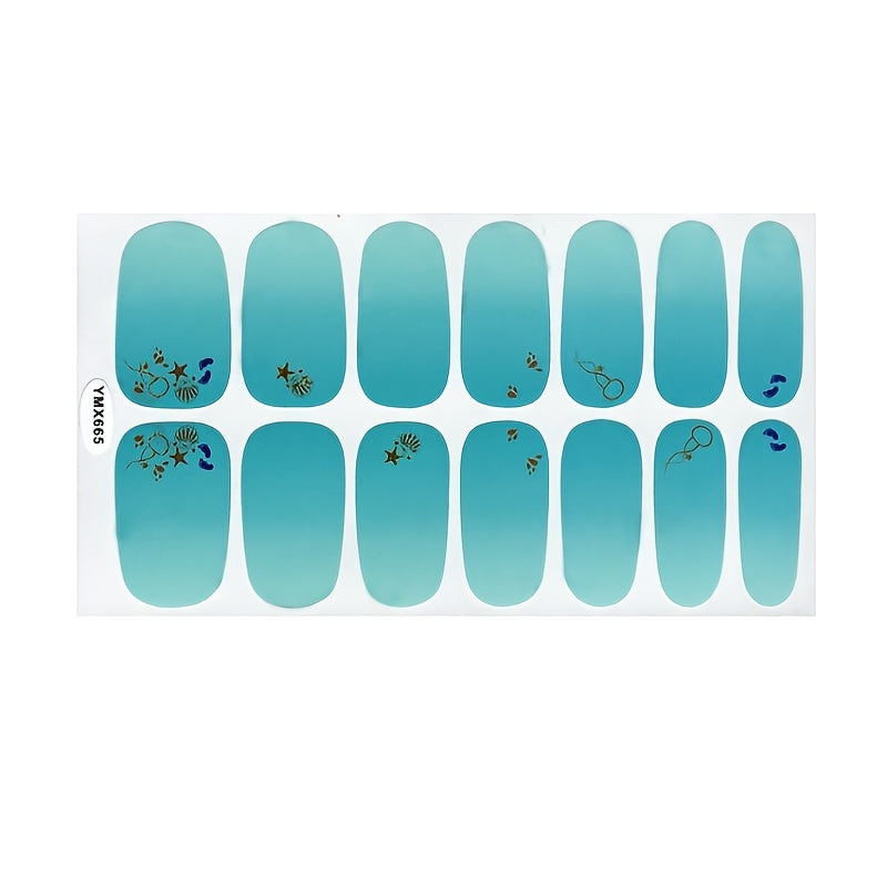 Manicure Leopard Print Foil Stickers Set of 16 YMX661-676