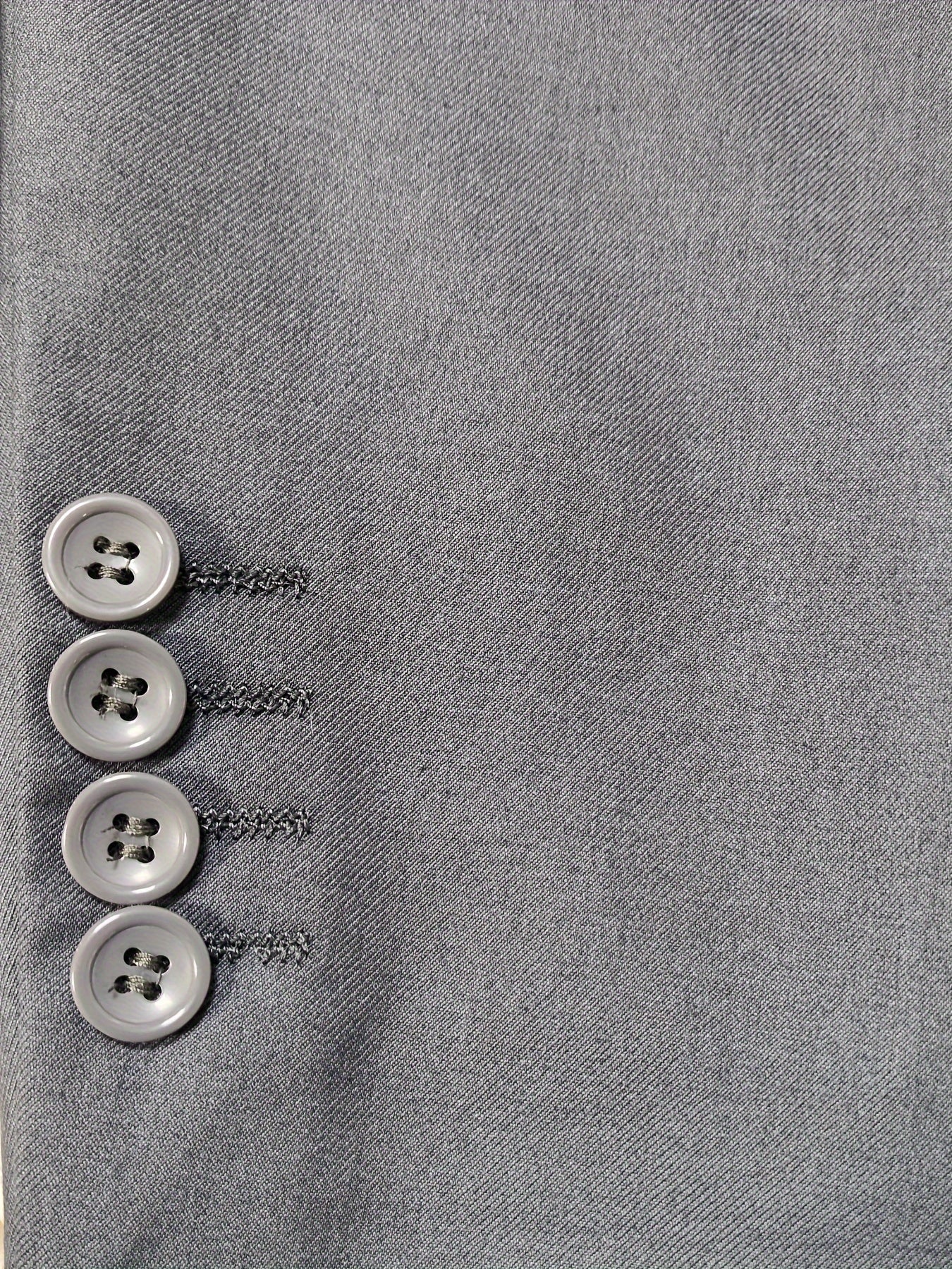 3-Piece Men's Classic Solid Dress Suit Set, One-Button Blazer Jacket.