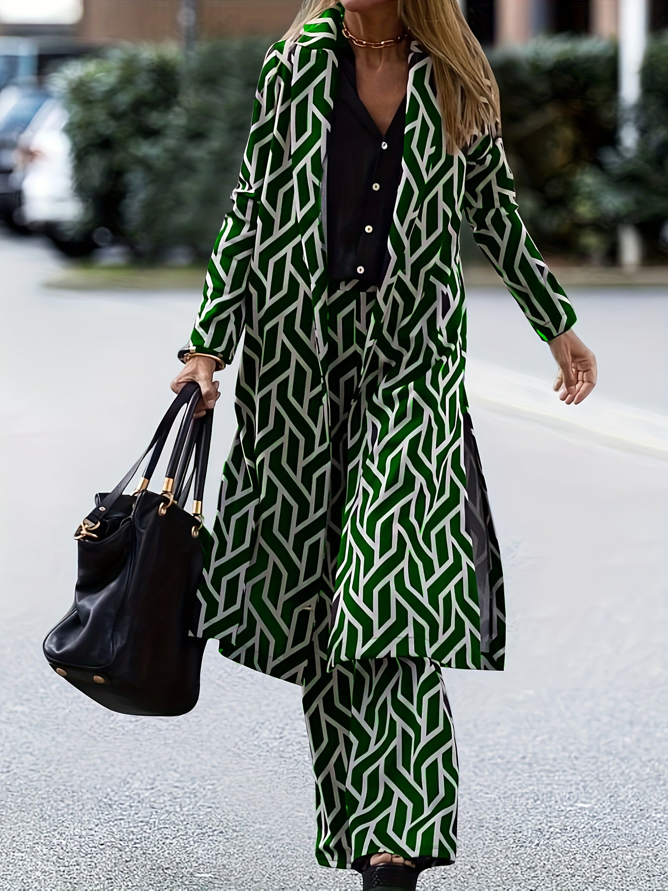 Plus Size Casual Outfits Two Piece Set, Women's.