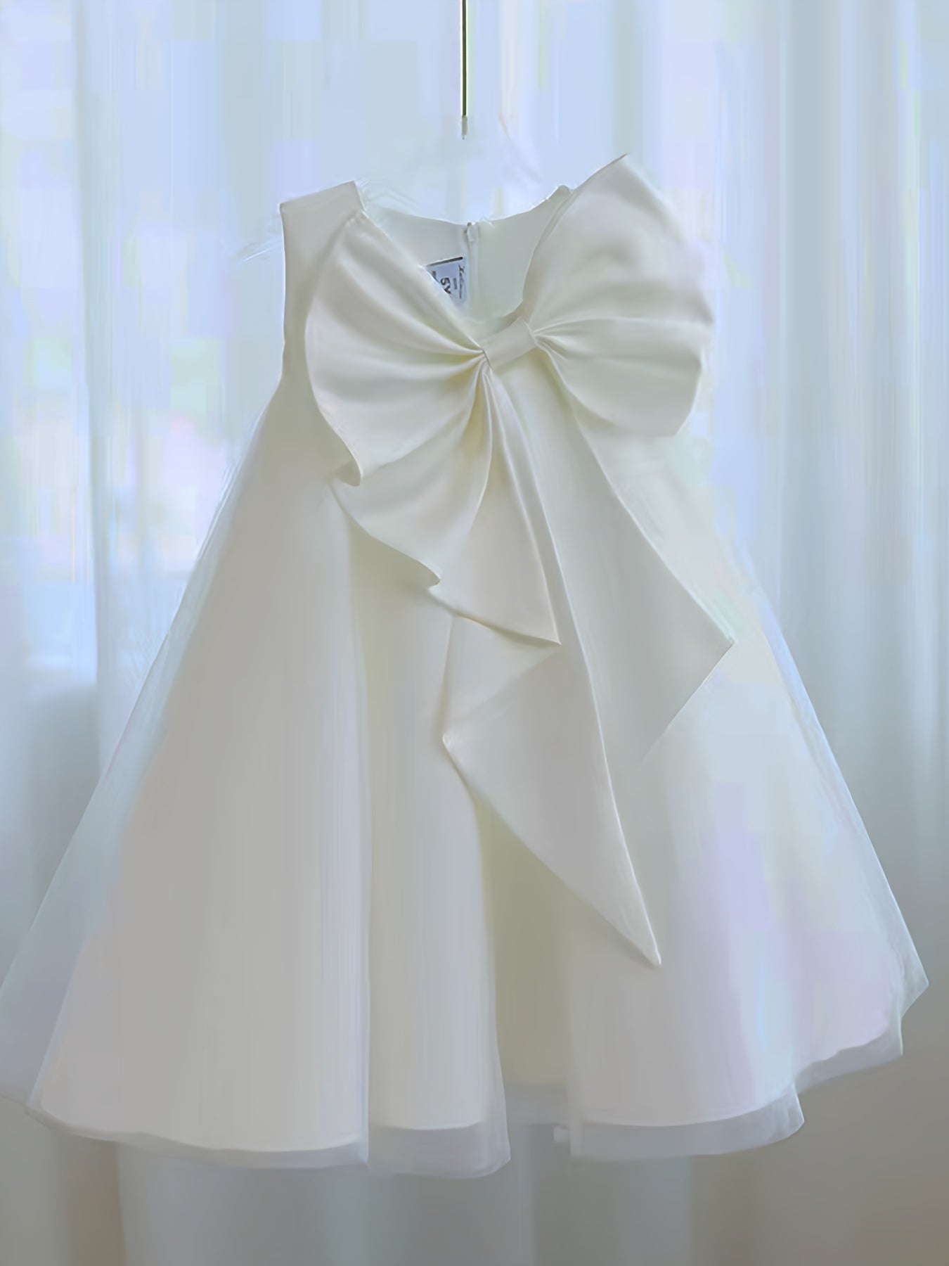Girls Adorable Big Bow Princess Dress Birthday Party One Year Birthday Gift For Kids