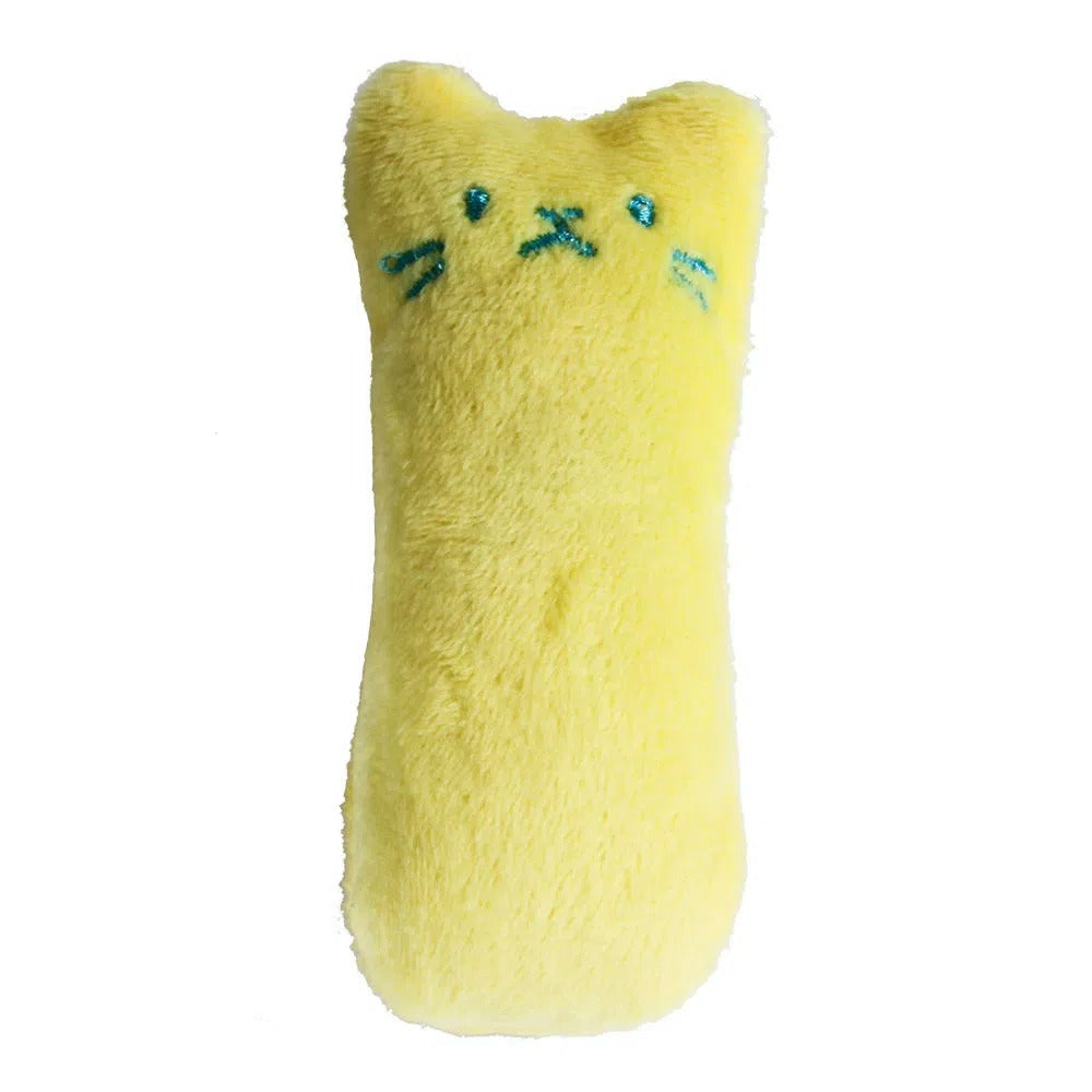 1pc Cat Design Cat Teaser Toy Containing Squeaky Plush Pillow.