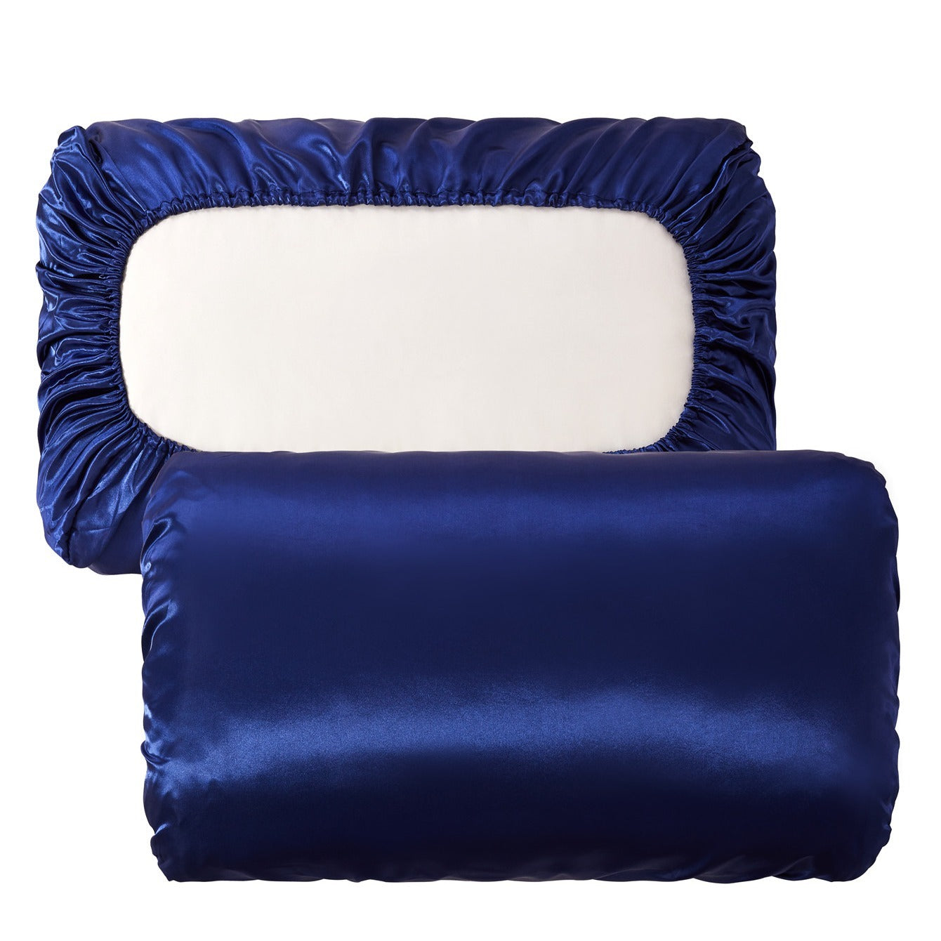 2pcs Soft And Breathable Satin Pillowcase With Elastic Cord .