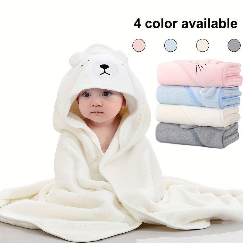 1pc Super Soft And Absorbent Cartoon Animal Infant/Children's Bath Towel Bathrobe - Perfect For Swaddling Boys And Girls, Halloween, Thanksgiving And Christmas Gift